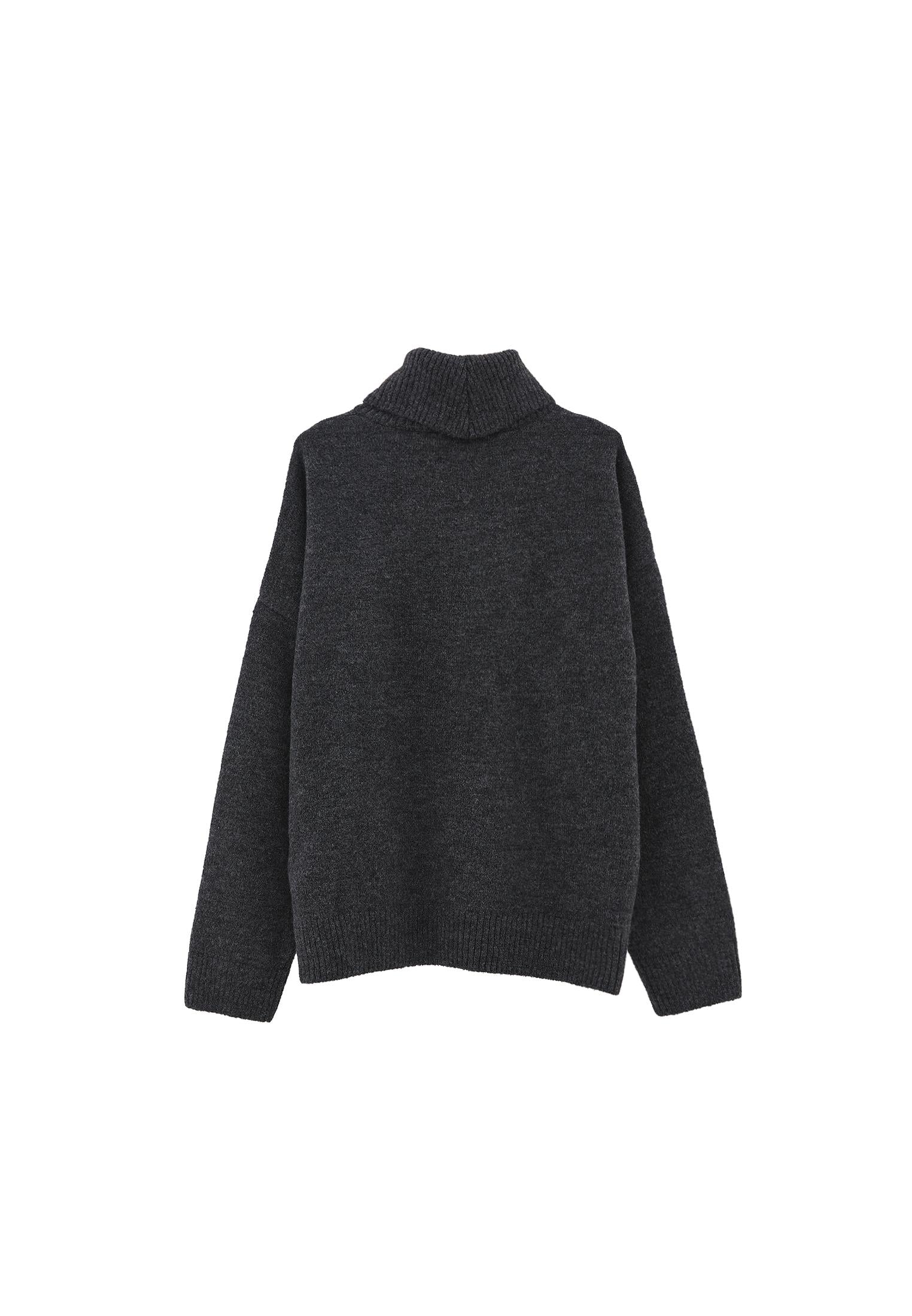 Soft Touch Turtleneck Roll Neck - ANTHRA MELANGE