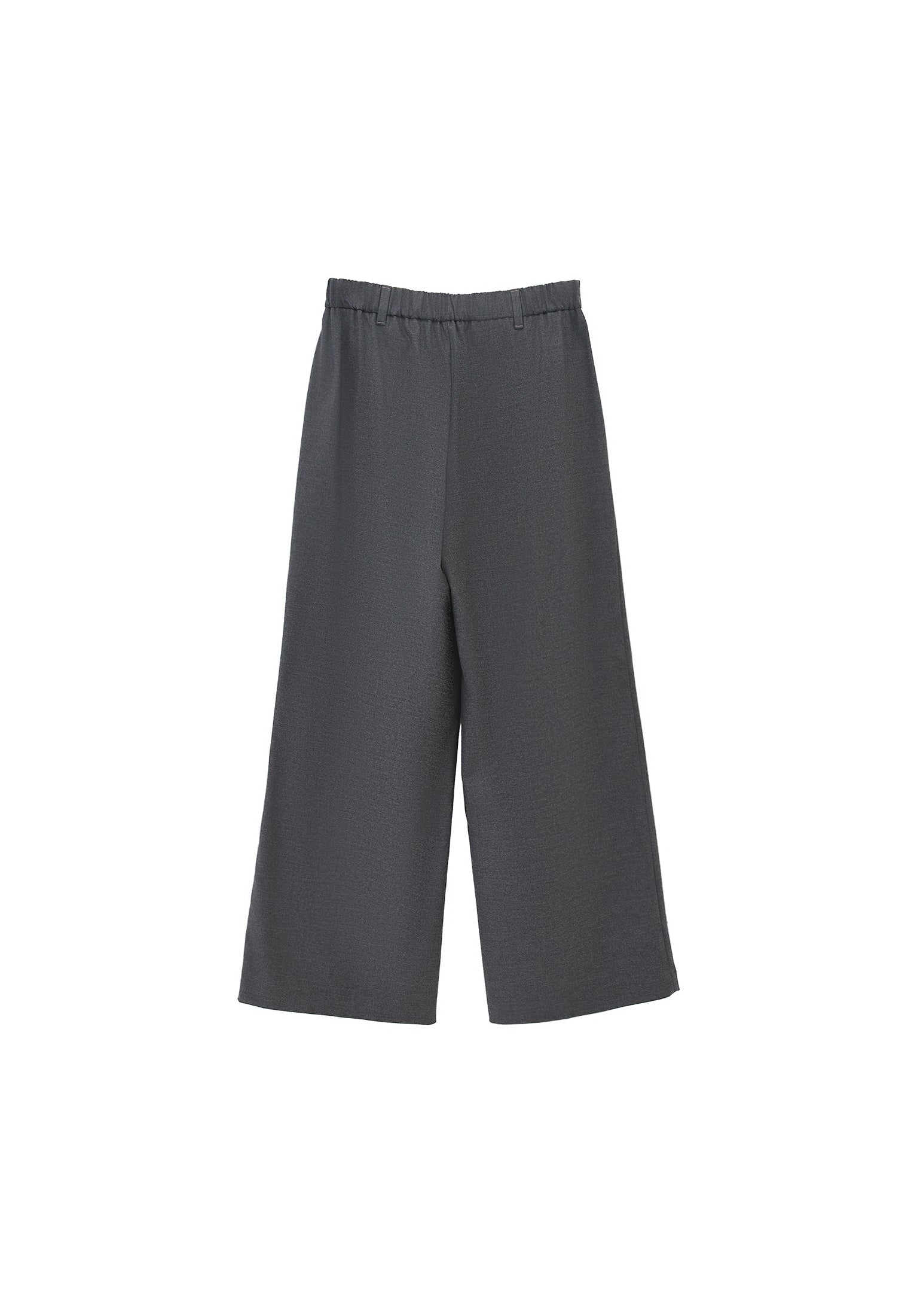 Wide Leg High Waist Trousers - ANTHRA MELANGE
