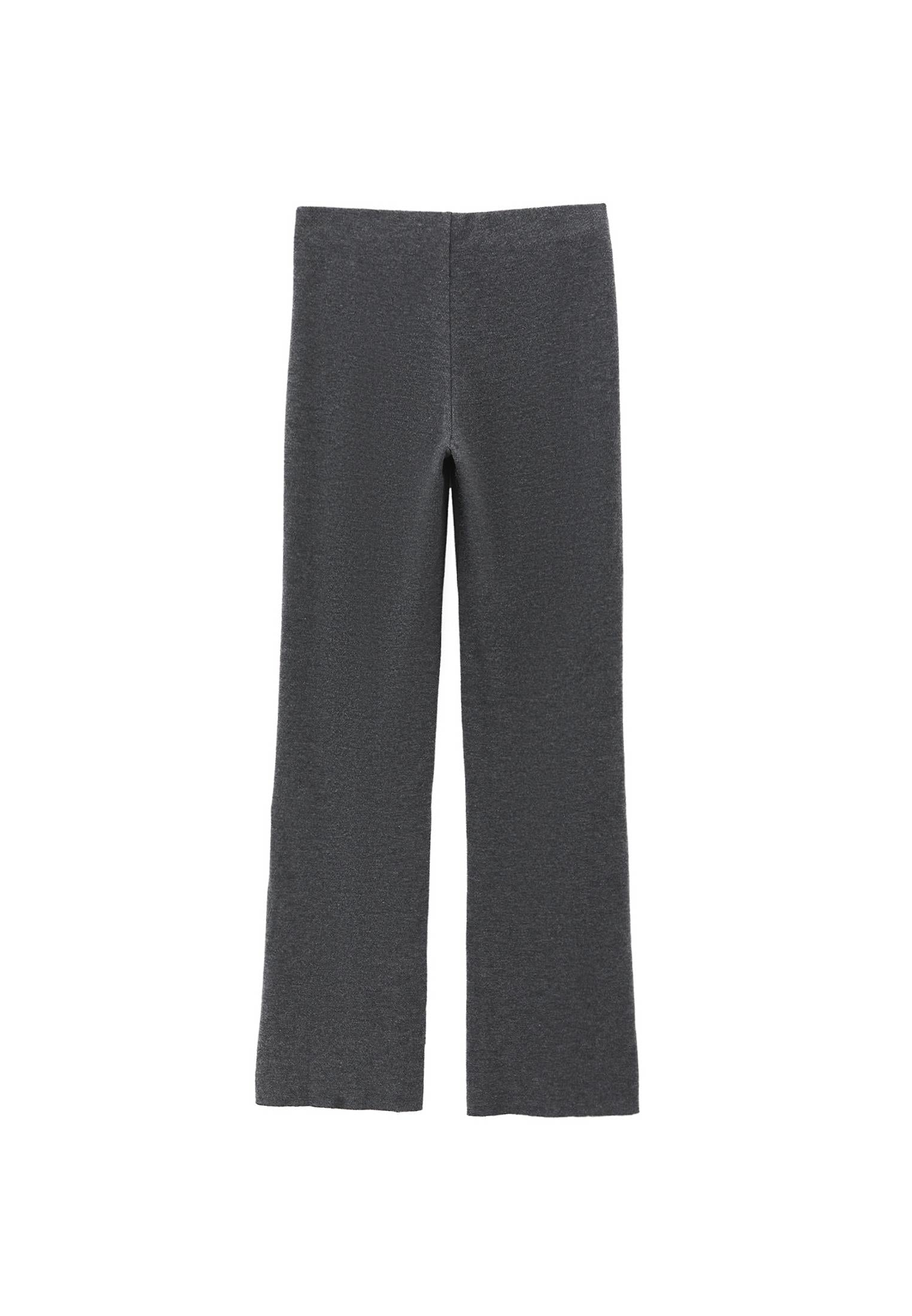 High Waist Flared Spanish Trousers - ANTHRA MELANGE
