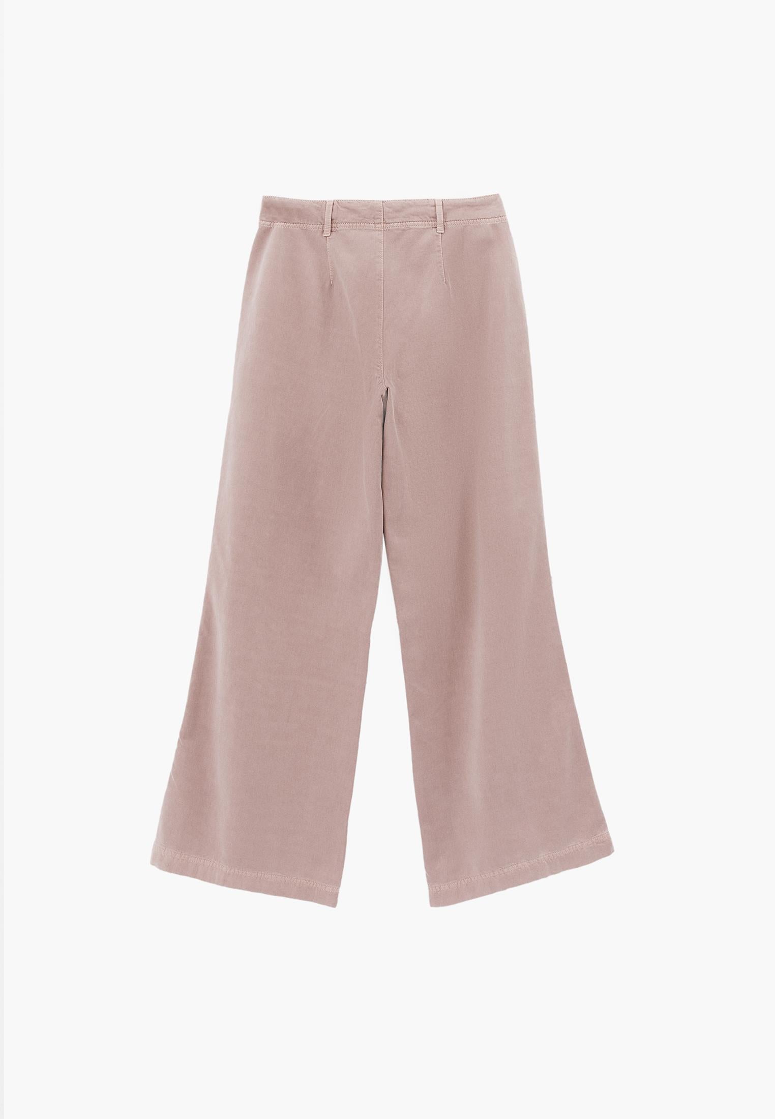 Wide Leg High Waist Pants - ANTIK ADOBE ROSE