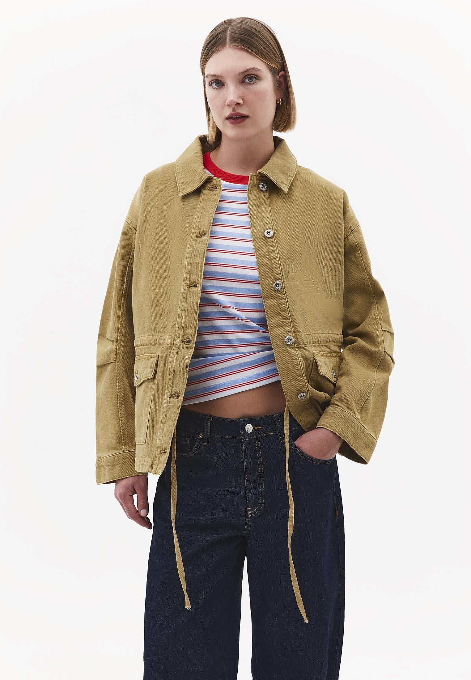 Loose Fit Pocket Detailed Long Sleeve Jacket - ANTIK ANTELOPE