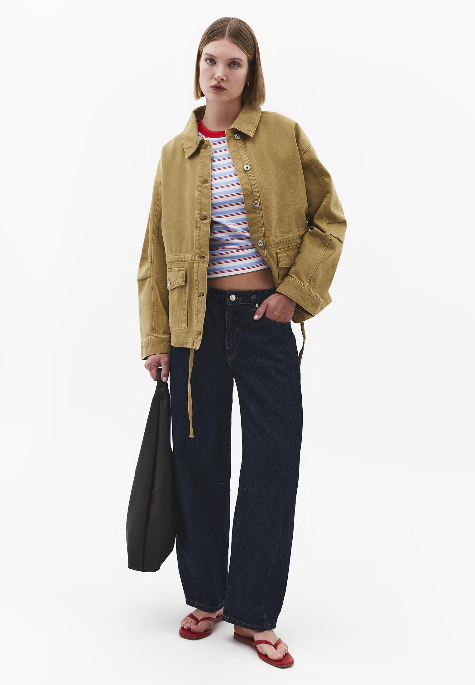 Loose Fit Pocket Detailed Long Sleeve Jacket - ANTIK ANTELOPE