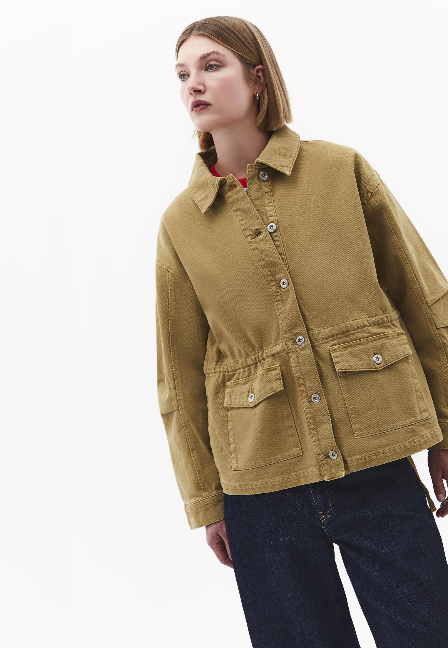 Loose Fit Pocket Detailed Long Sleeve Jacket - ANTIK ANTELOPE