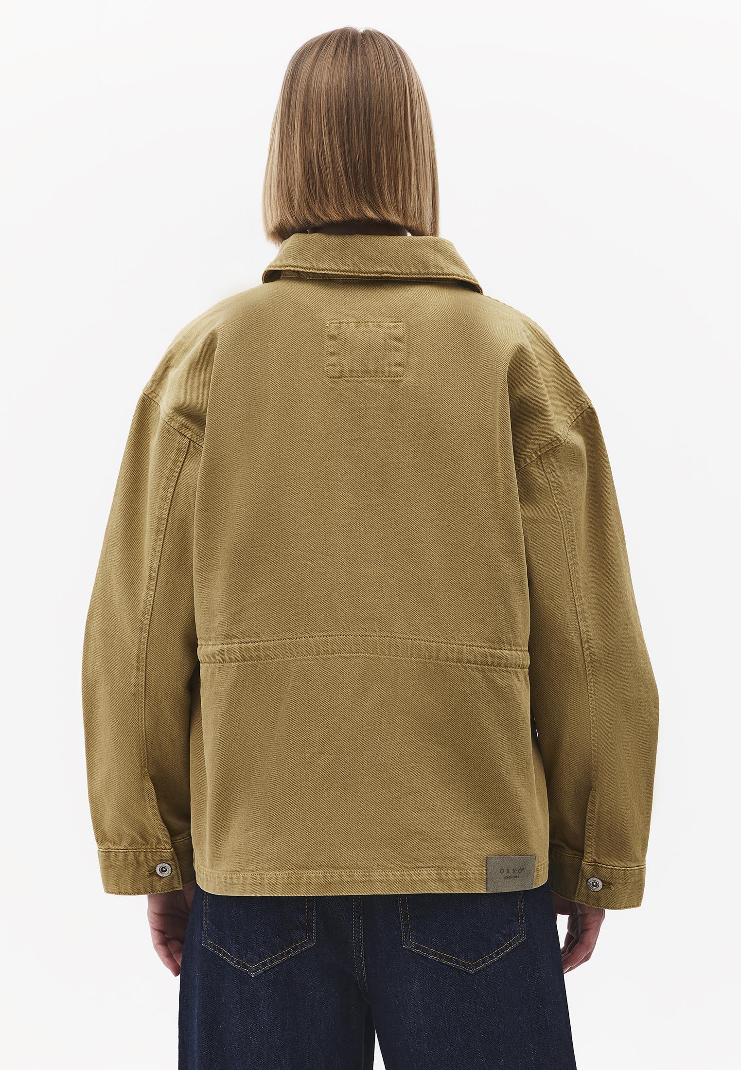 Loose Fit Pocket Detailed Long Sleeve Jacket - ANTIK ANTELOPE