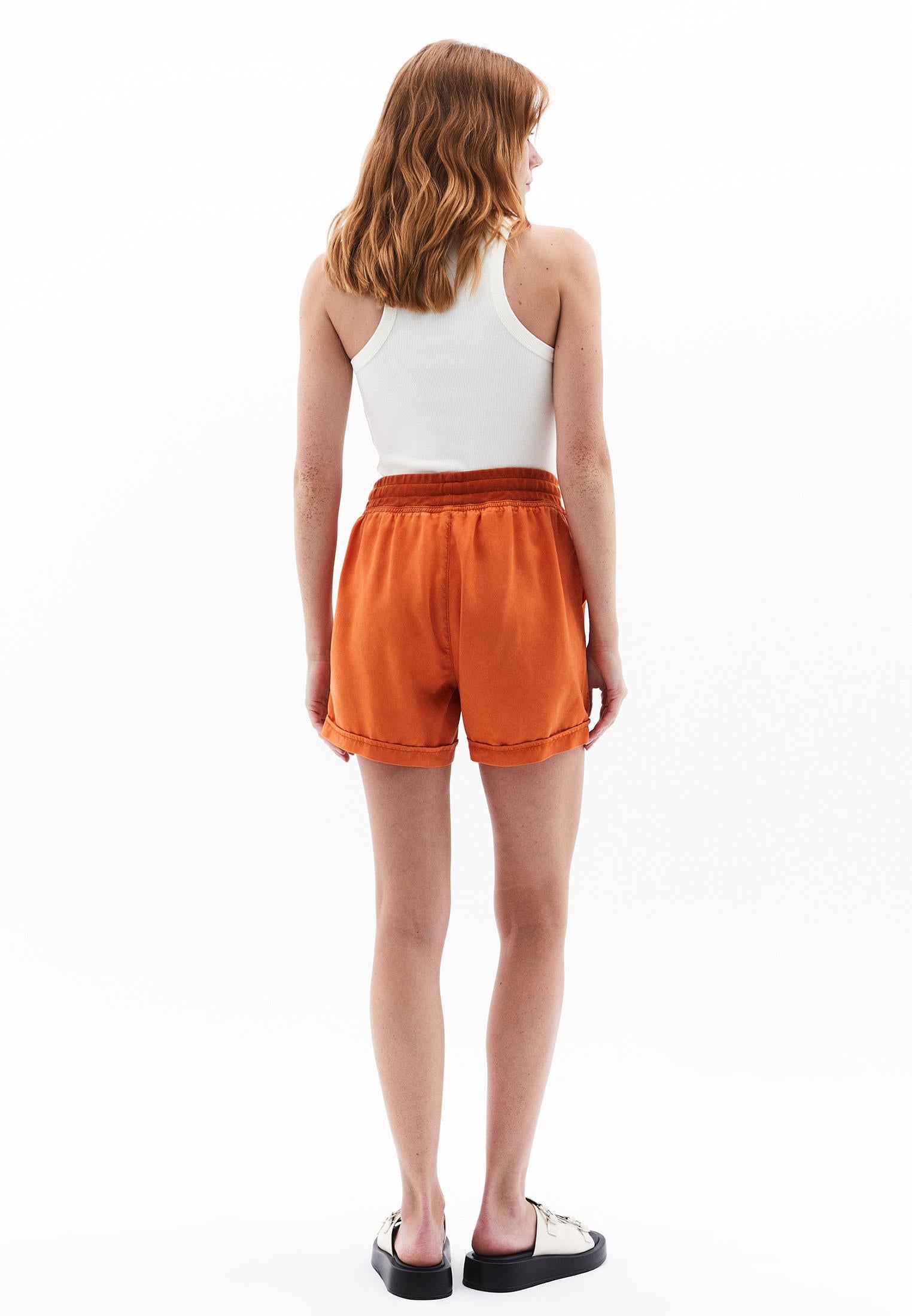 Women's Shorts With Pockets - ANTIK APRICOT ORANGE