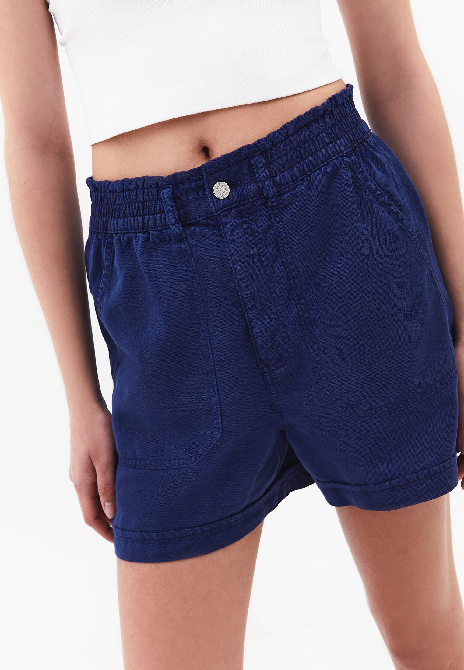 High Waist Short Shorts - ANTIK BELLWETHER BLUE