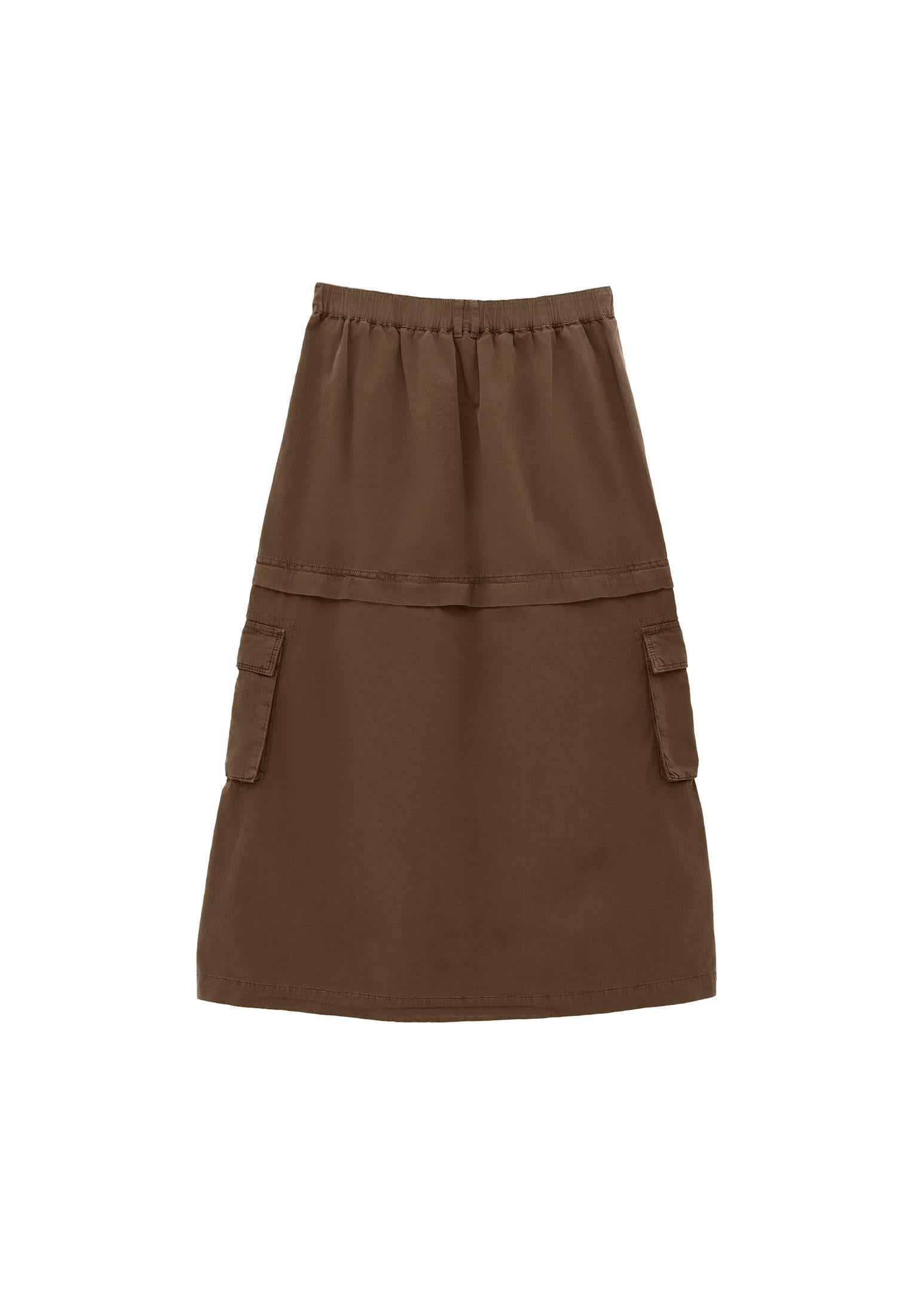 Bouclé Pocket Detailed A-Line Long Skirt - ANTIK CARAFE