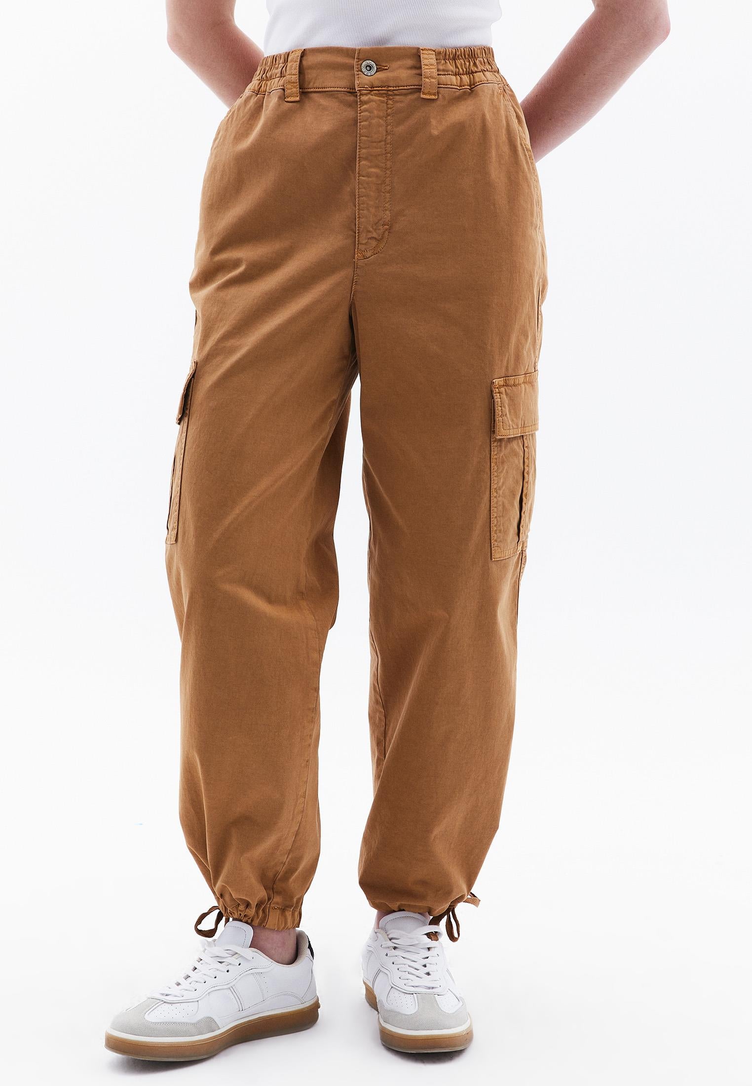 Jogger Hem High Waist Pants - ANTIK CHIPMUNK