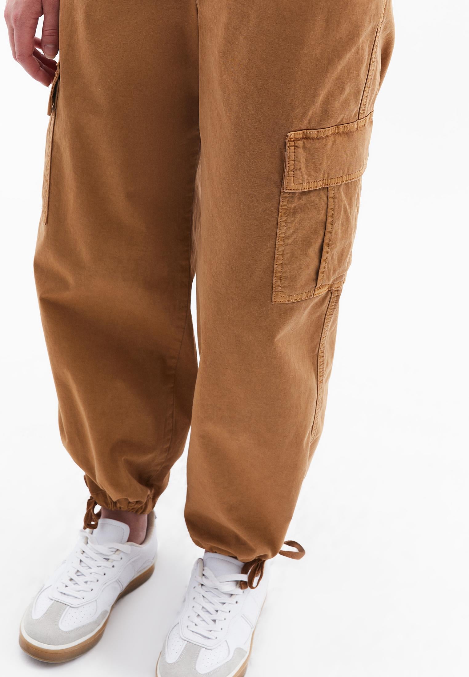 Jogger Hem High Waist Pants - ANTIK CHIPMUNK