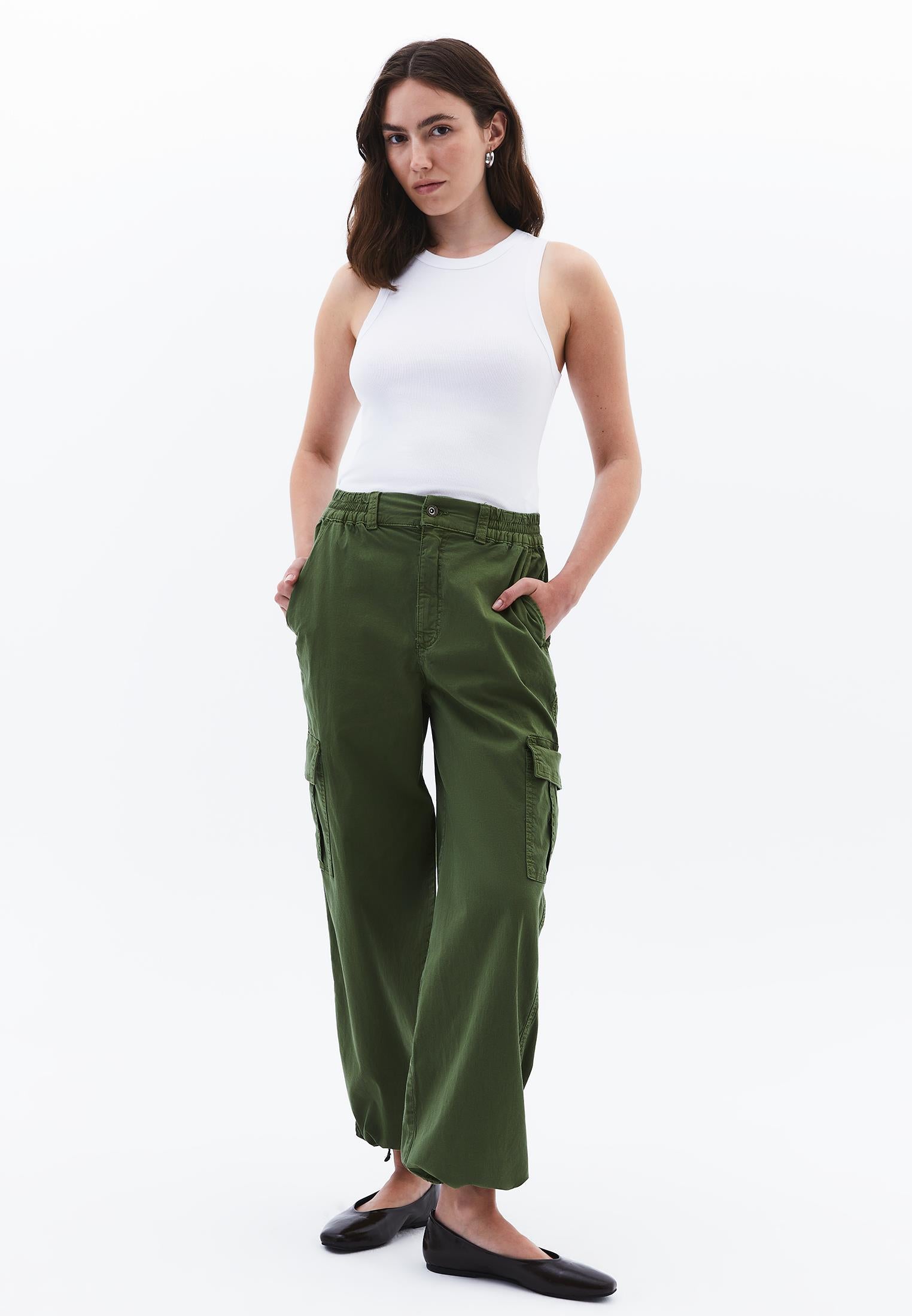 Jogger Pants With Belt Detail - ANTIK CHIVE