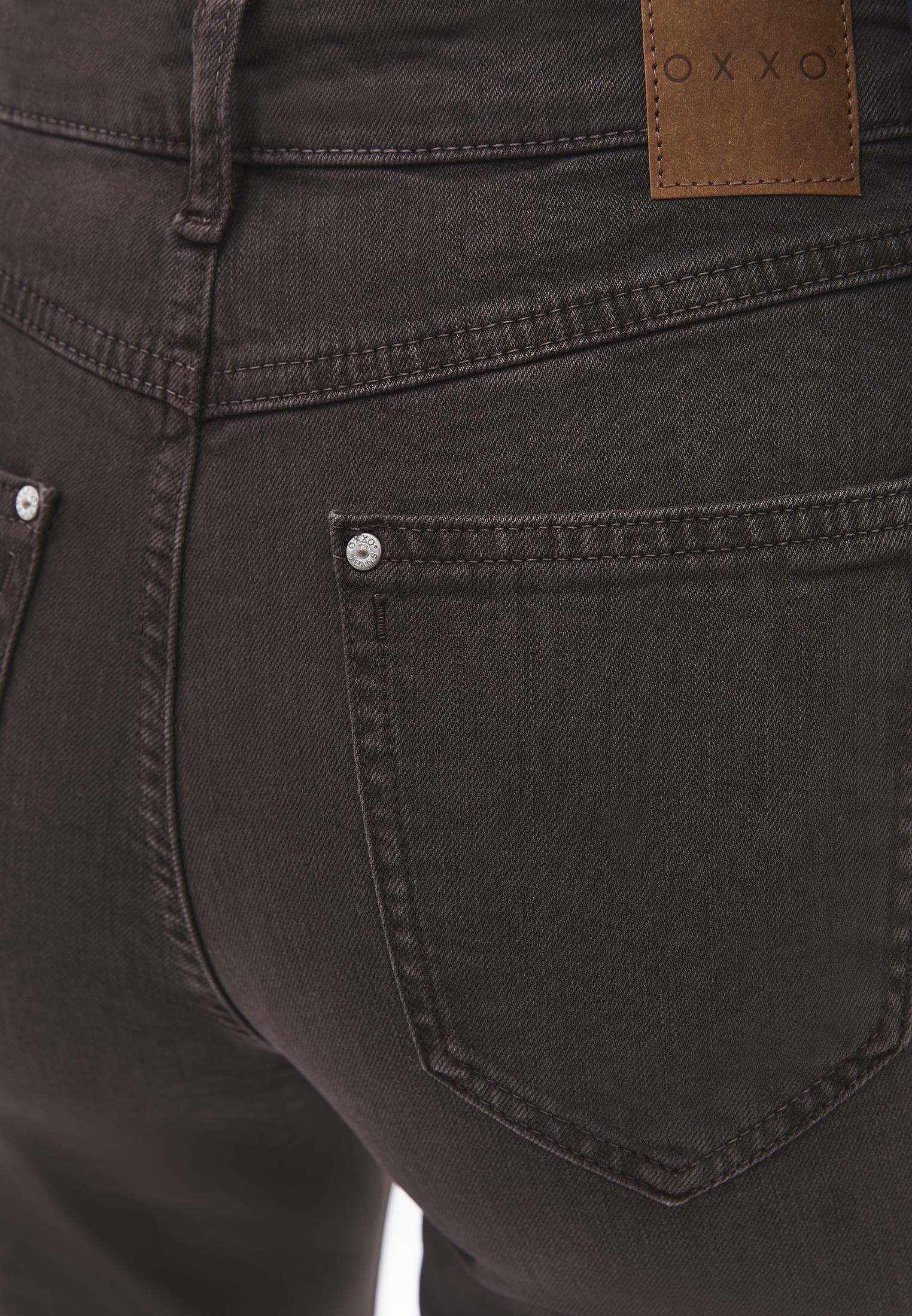 Ultra High Waist Straight Leg Pants - ANTIK CHOCOLATE BROWN