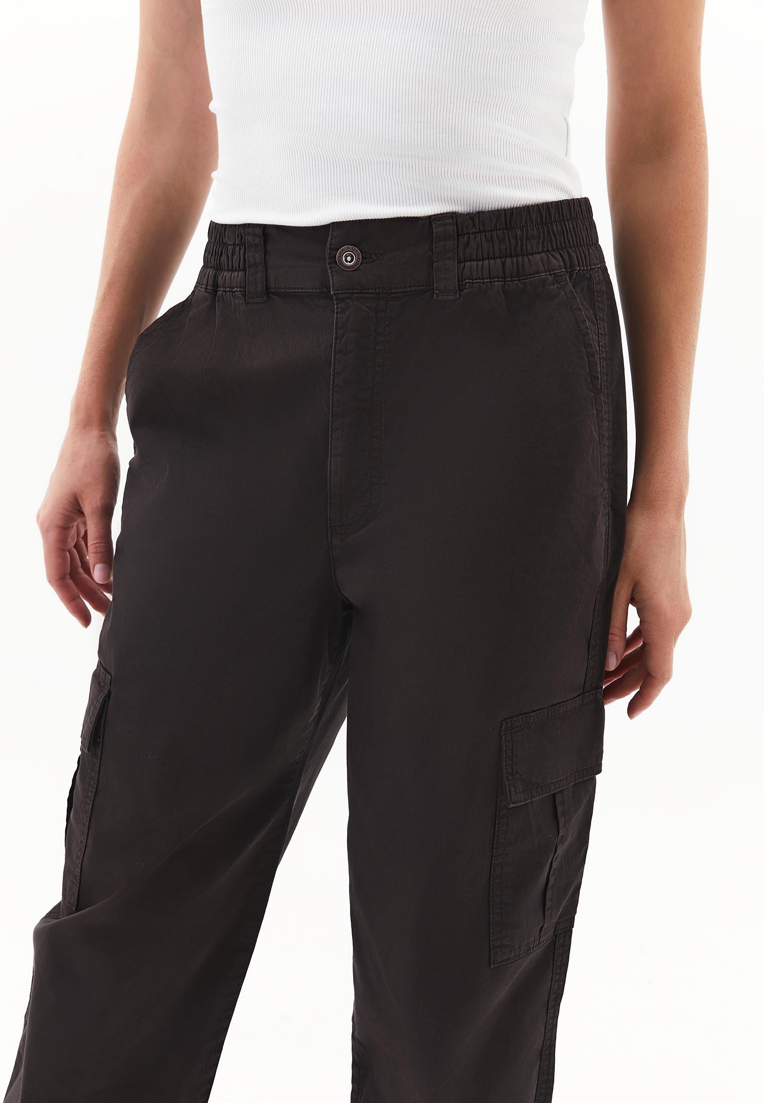 Jogger High Waist Belted Detail Pants - ANTIK CHOCOLATE TORTE