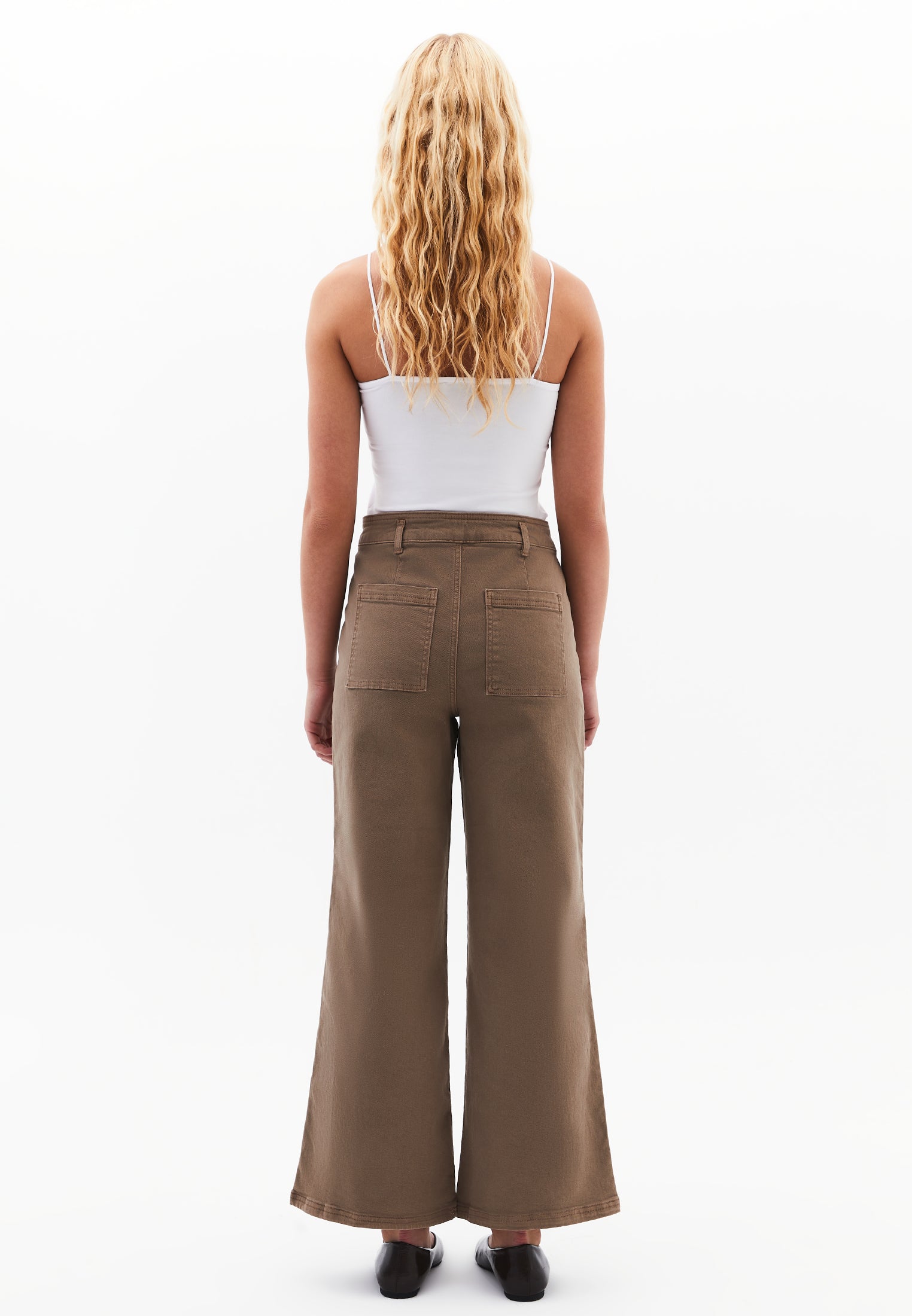 Wide Leg Trousers With Pocket Detail - ANTIK DESERT TAUPE