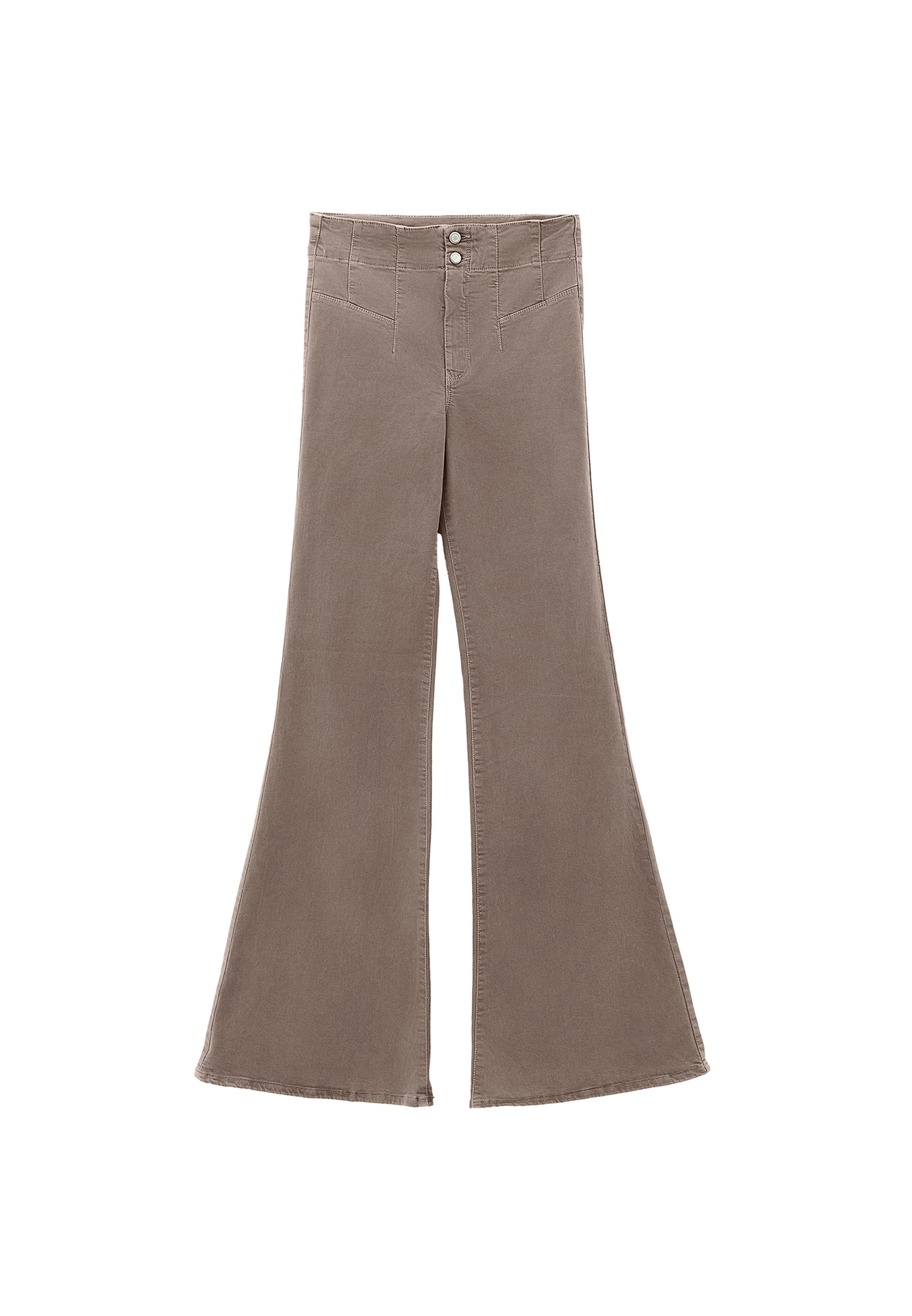Standard Length Ultra High Waist Flared Pants - ANTIK DESERT TAUPE