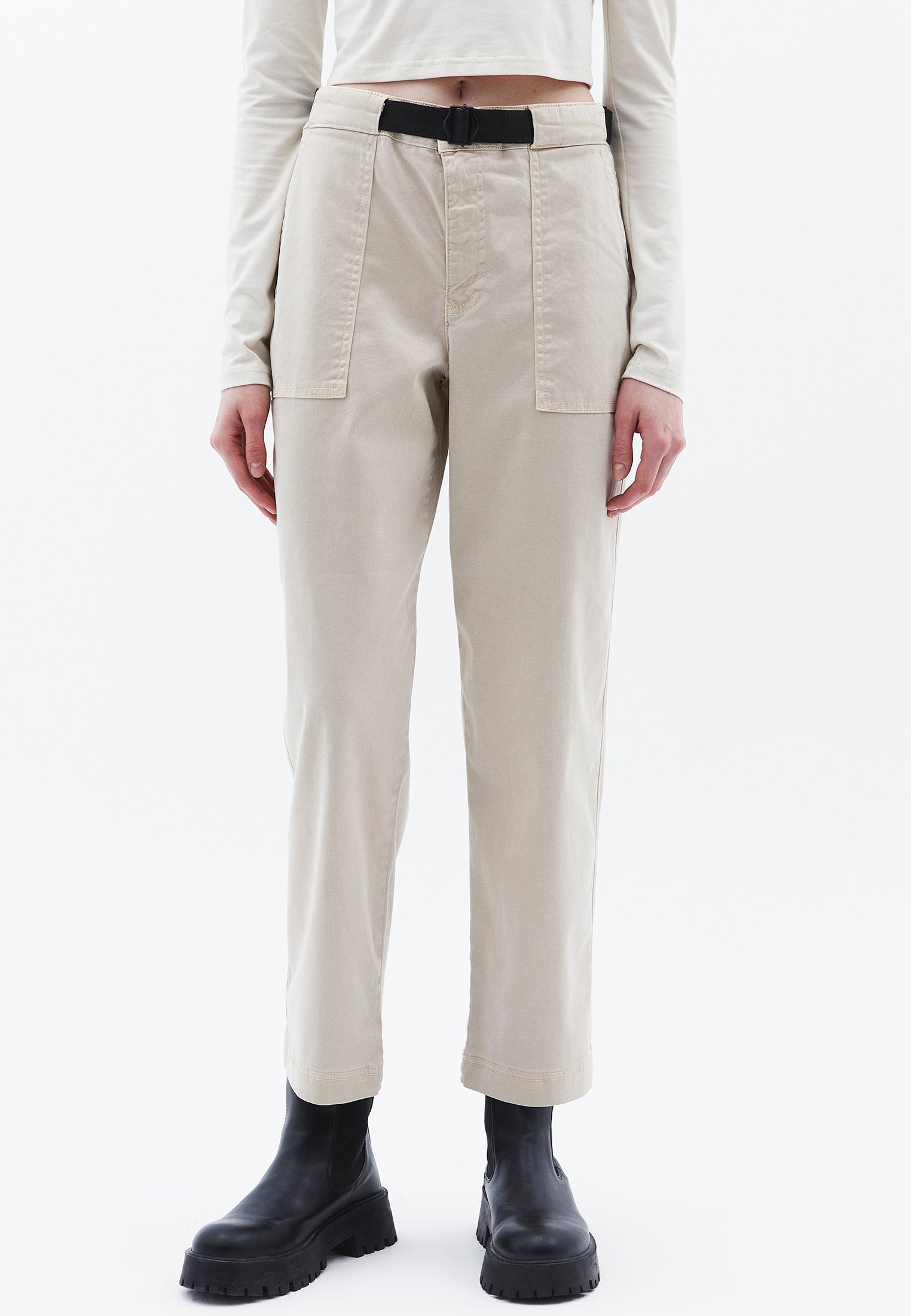 Carrot Fit Trousers - ANTIK FEATHER GRAY