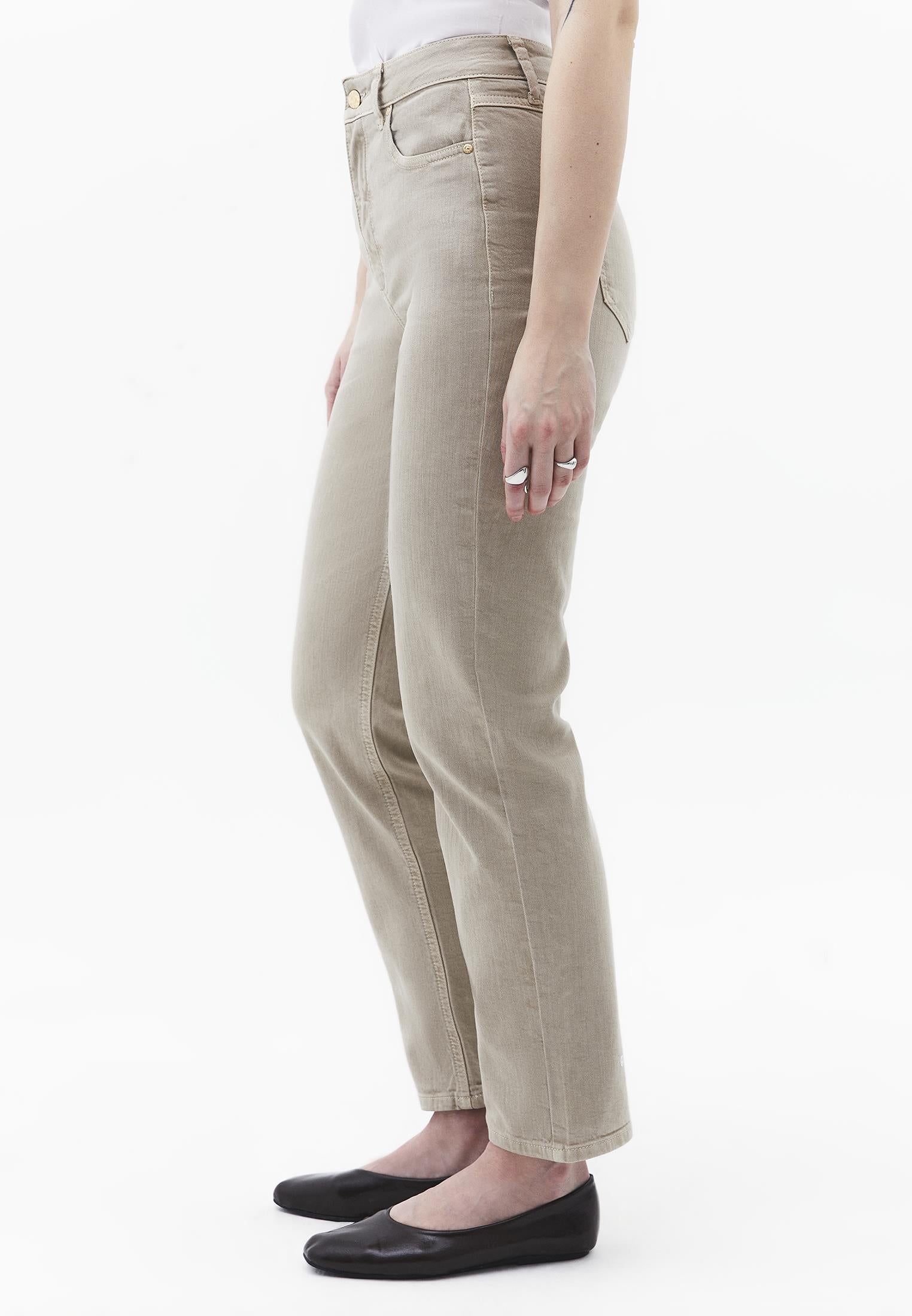 Ultra High Waist Straight Leg Pants - ANTIK FEATHER GRAY