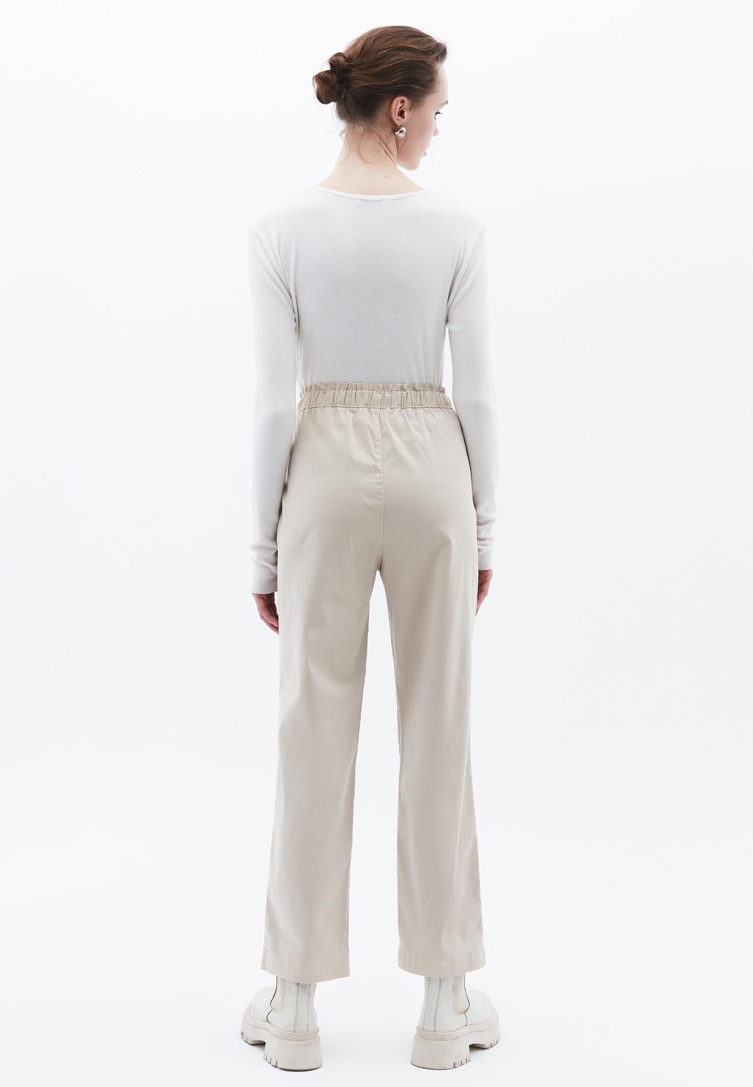 High Waist Carrot Pants - ANTIK FEATHER GRAY