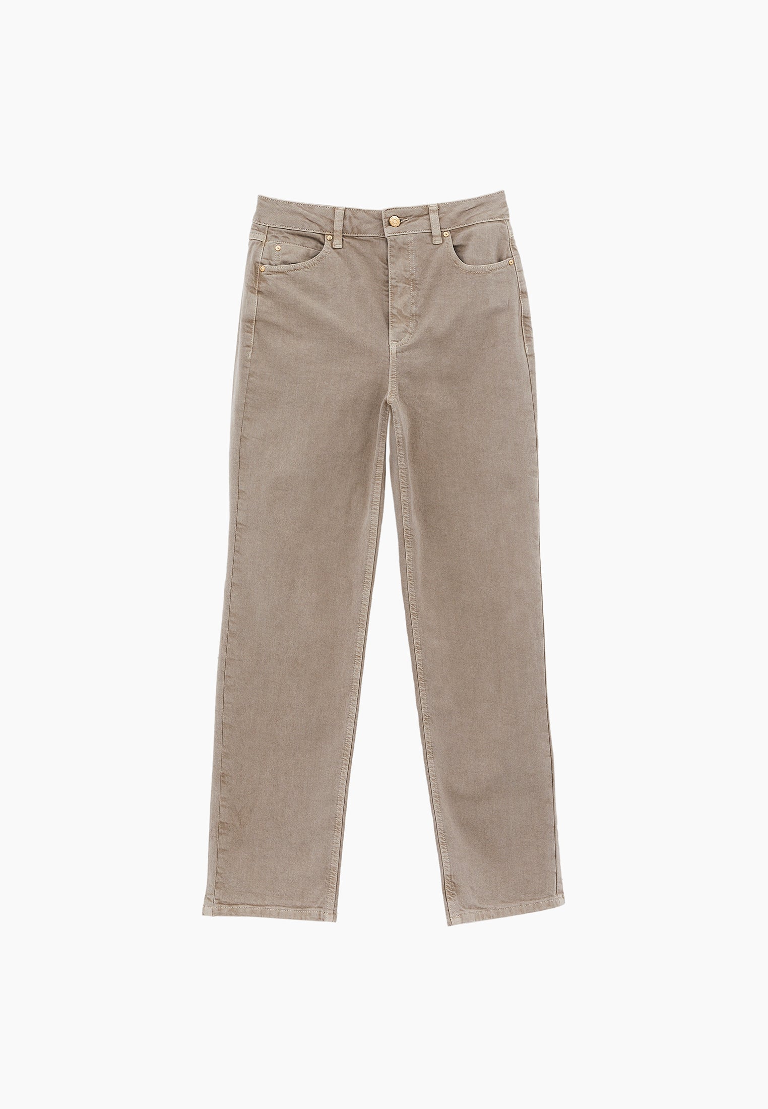 Ultra High Waist Straight Leg Pants - ANTIK FEATHER GRAY