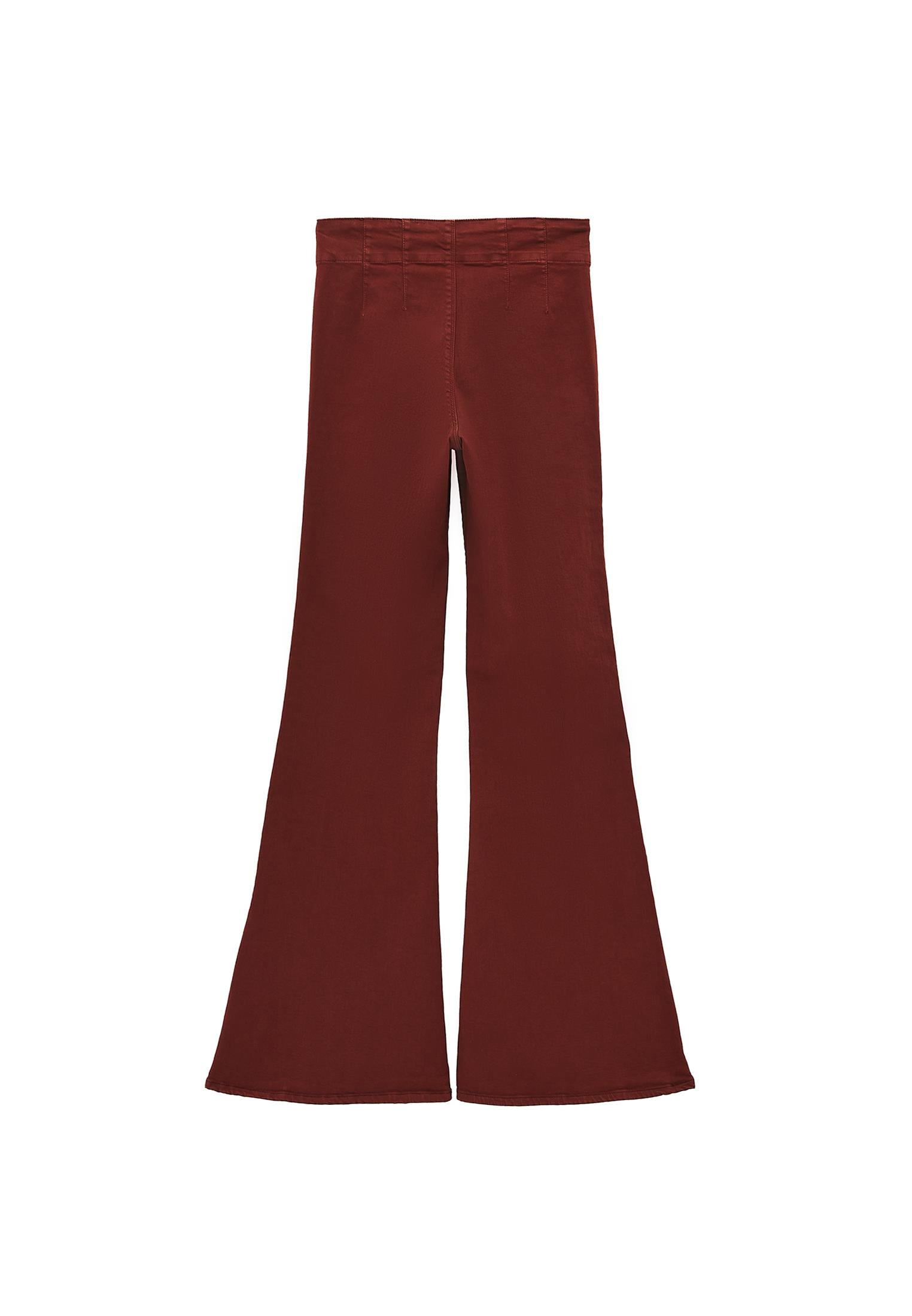 Standard Length Ultra High Waist Flared Pants - ANTIK FIRED BRICK