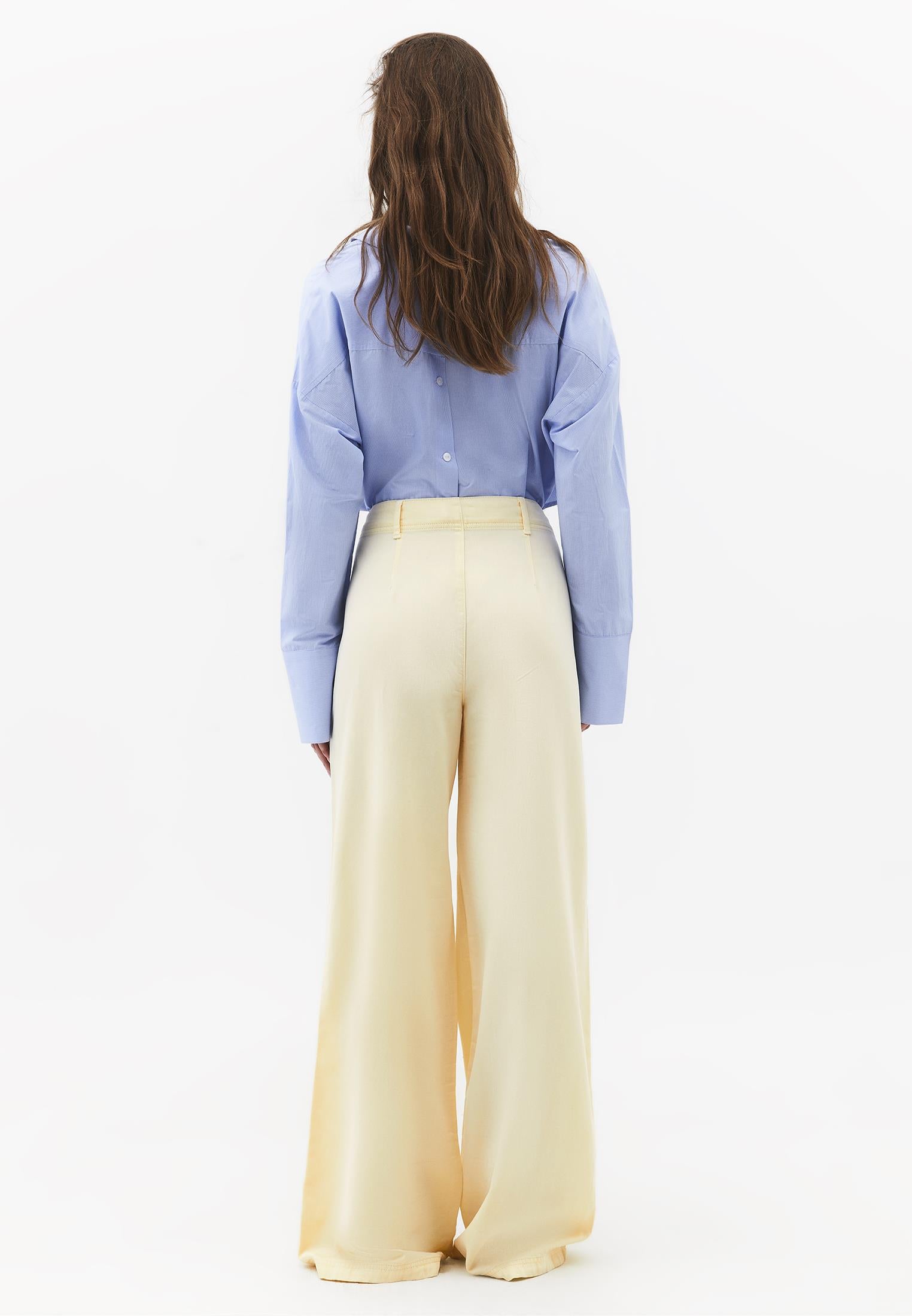 High Waist Pocket Detailed Wide Leg Pants - ANTIK FLAN