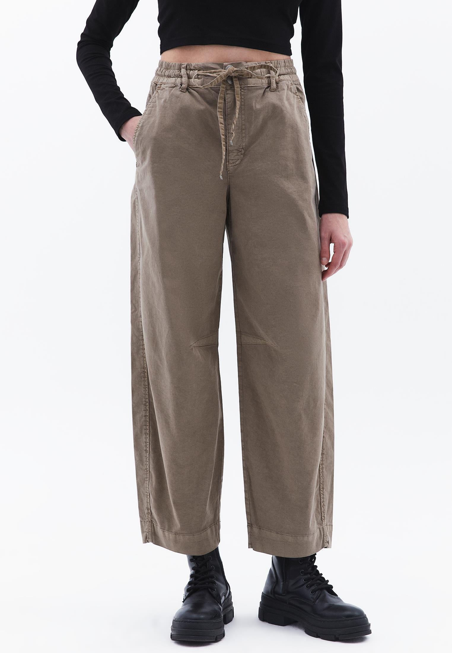 Barrel Cut Tie Waist Barrel Leg Pants - ANTIK FUNGI