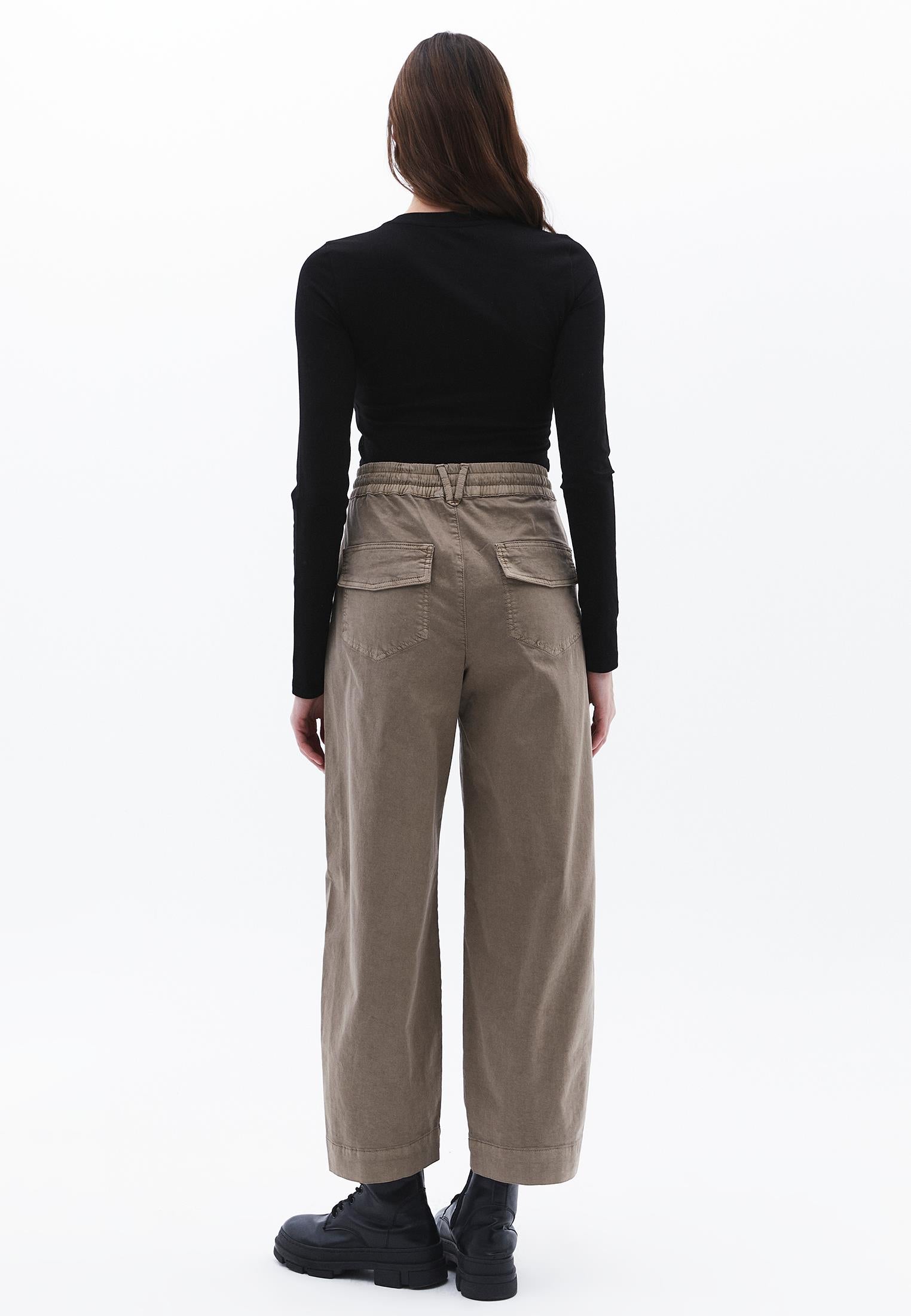 Barrel Cut Tie Waist Barrel Leg Pants - ANTIK FUNGI