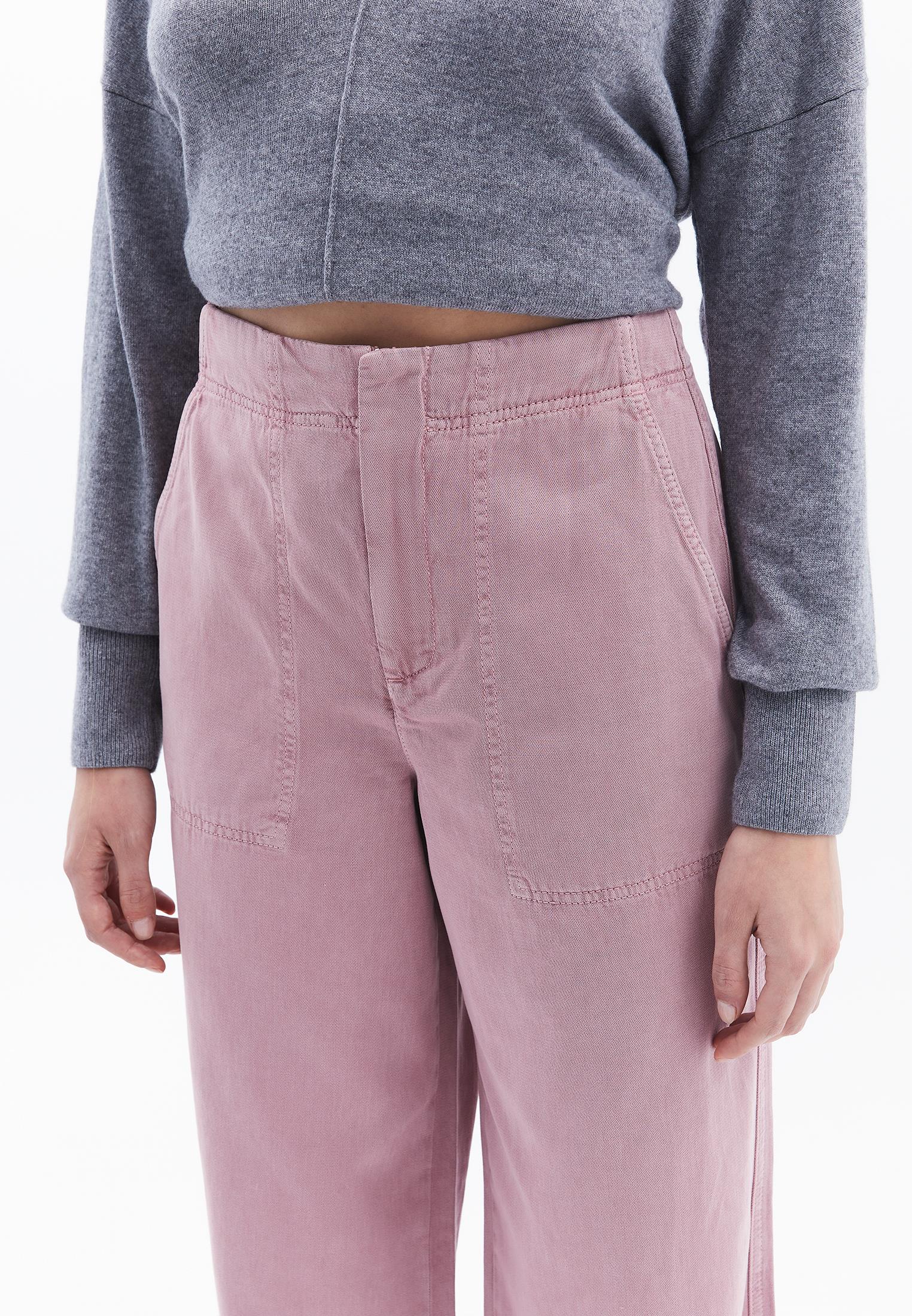 Wide Leg Normal Waist Trousers With Pocket Detail - ANTIK LILAS