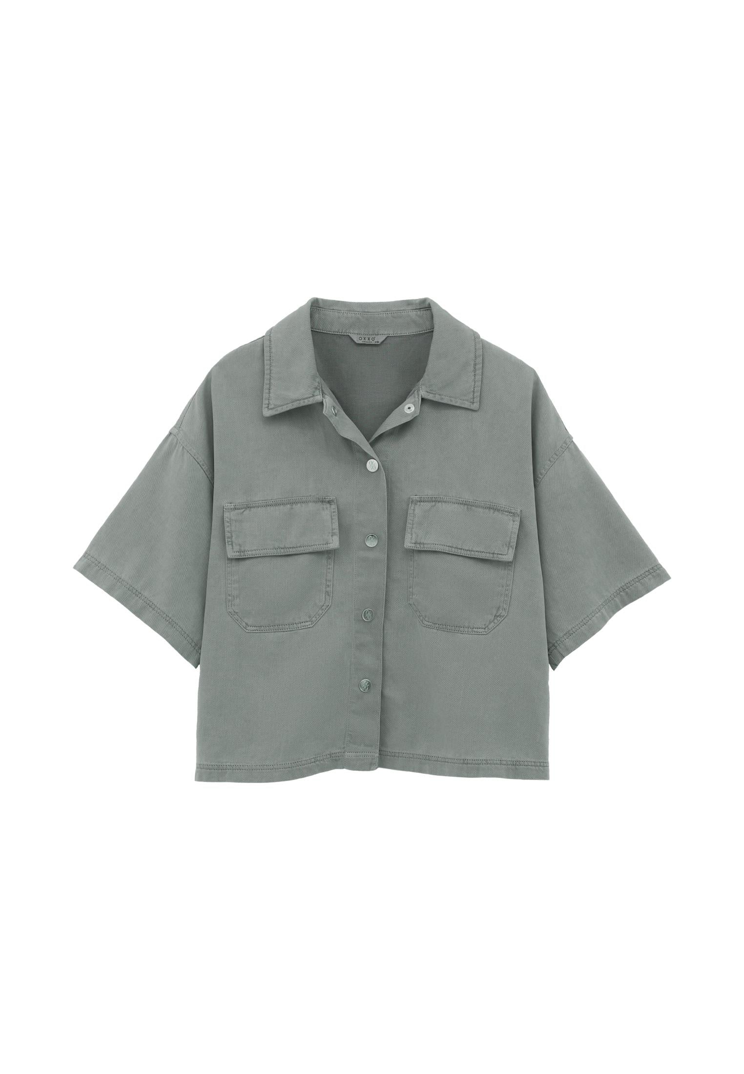 Oversize Shirt With Pocket Detail - ANTIK LILY PAD