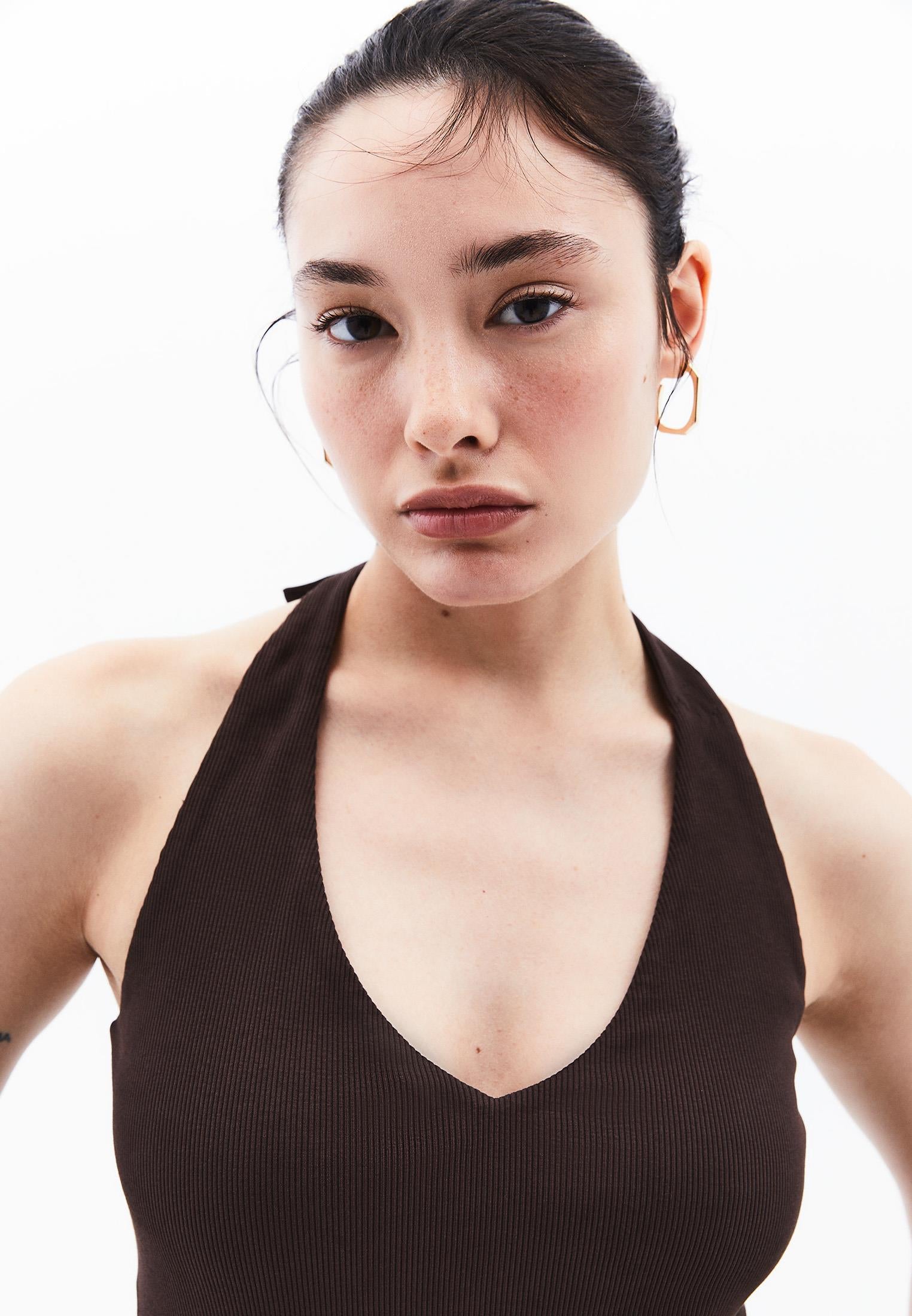 V Neck Elastic Women's Jumpsuit - ANTIK MOLE