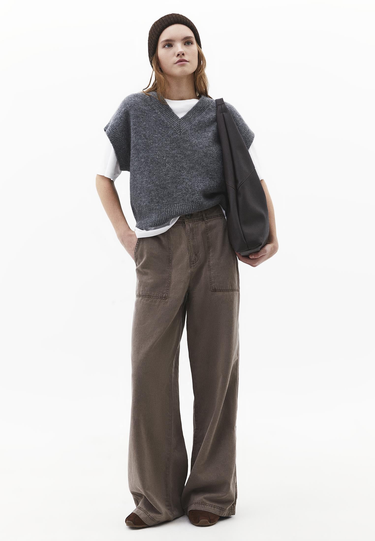 Wide Leg High Waist Pants - ANTIK MOON ROCK