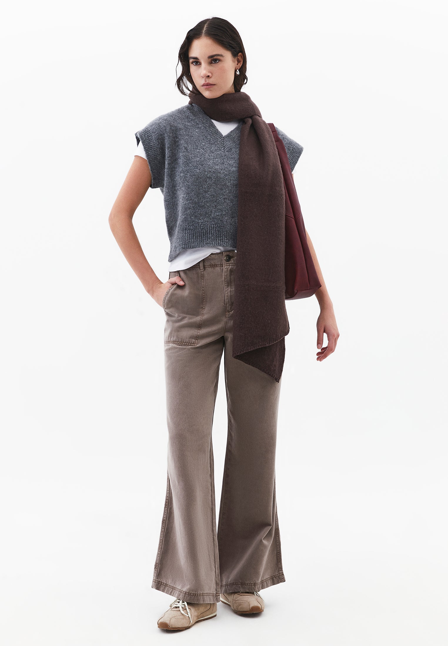 High Waist Wide Leg Woven Pants - ANTIK MOON ROCK