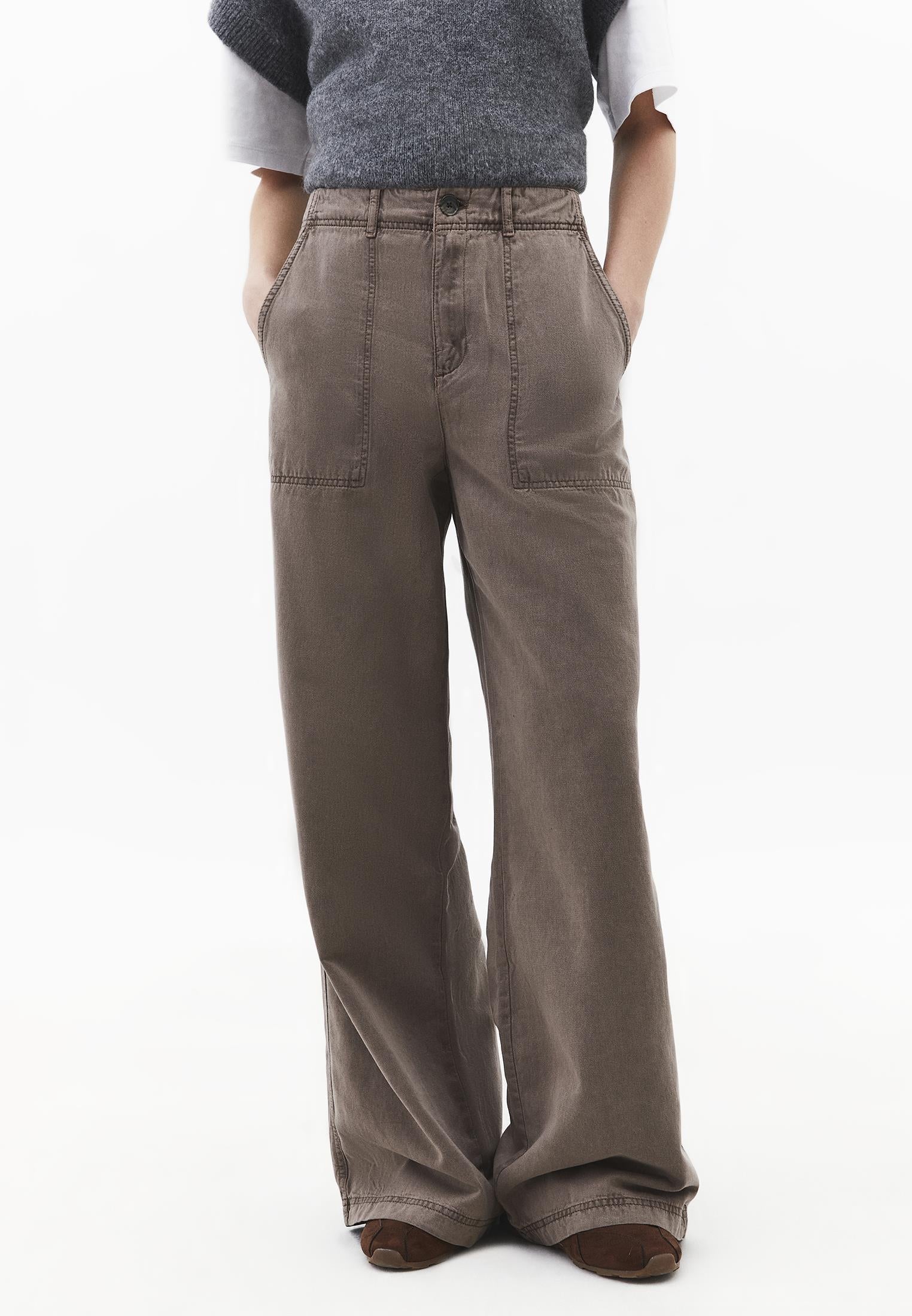 Wide Leg High Waist Pants - ANTIK MOON ROCK