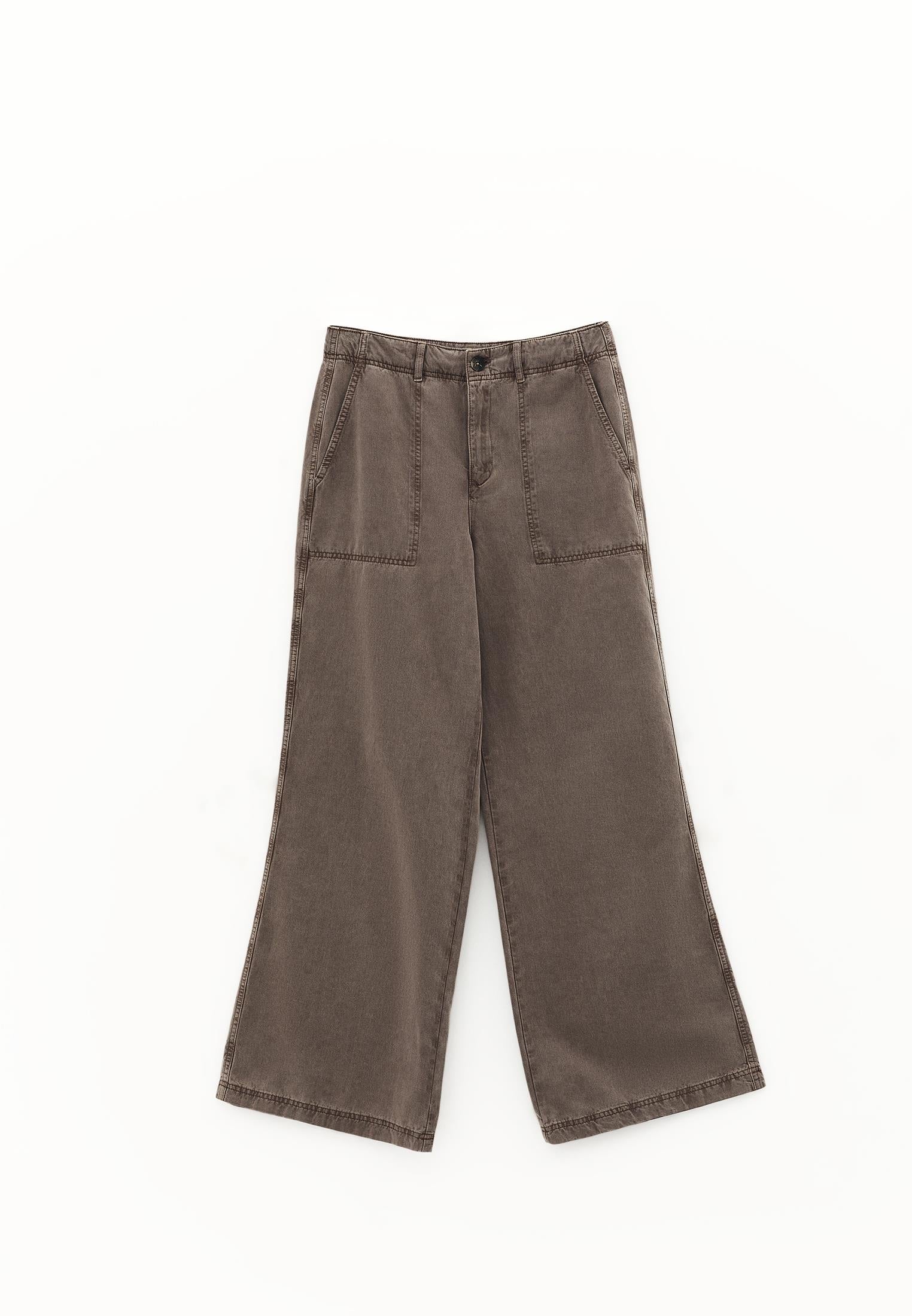 Wide Leg High Waist Pants - ANTIK MOON ROCK