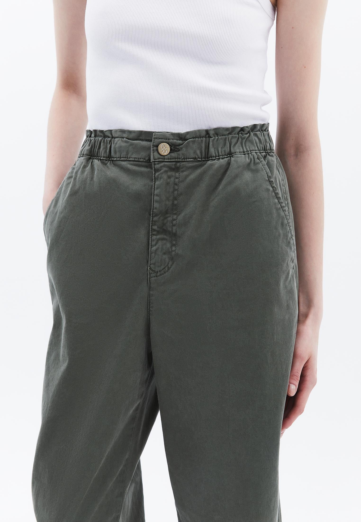 High Waist Carrot Pants - ANTIK MULLED BASIL