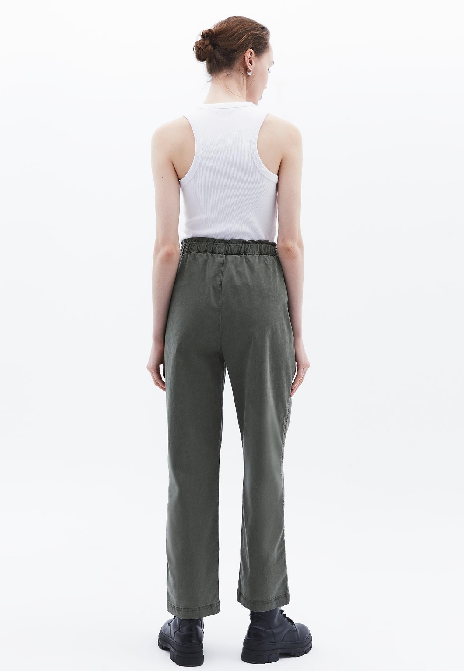High Waist Carrot Pants - ANTIK MULLED BASIL