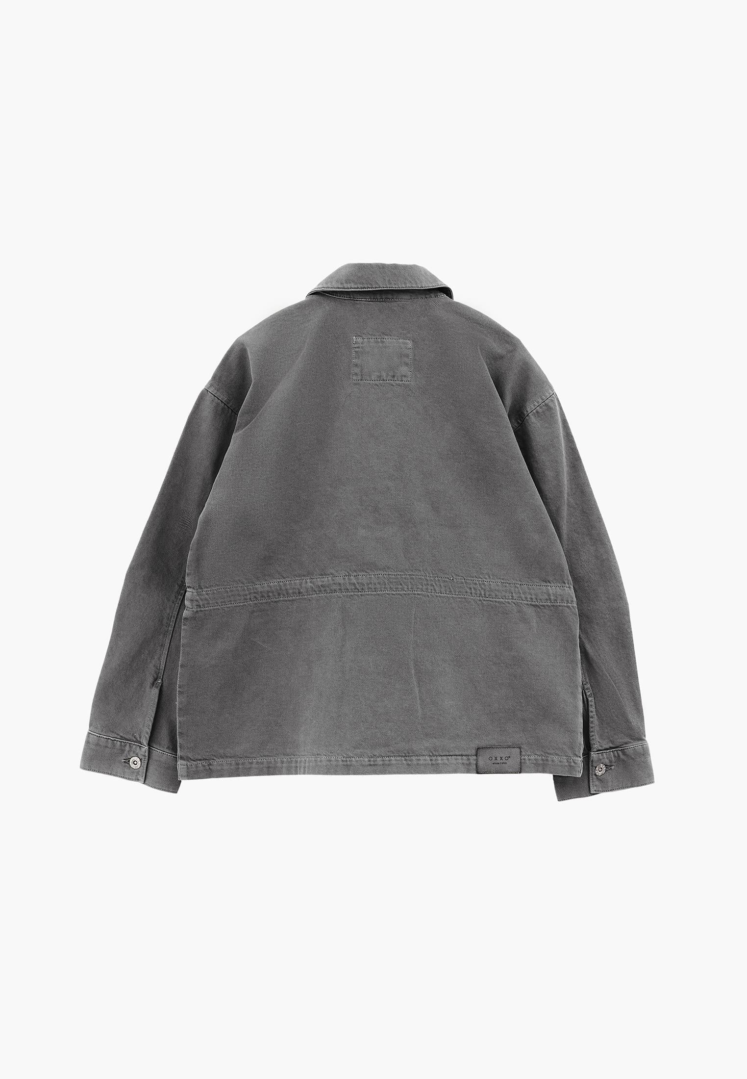 Loose Fit Pocket Detailed Long Sleeve Jacket - ANTIK MULLED BASIL