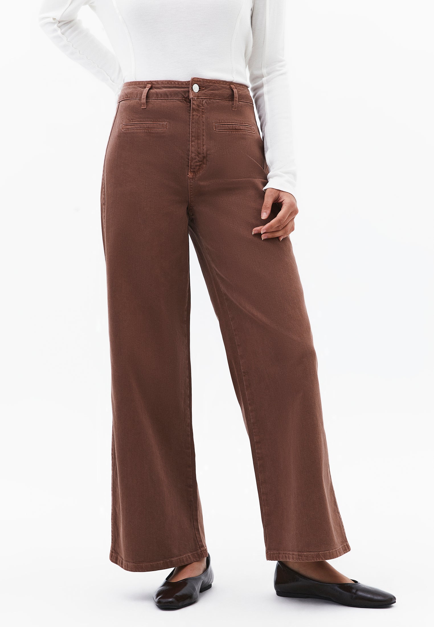 Wide Leg Pants With Pocket Detail - ANTIK MYRISTICA