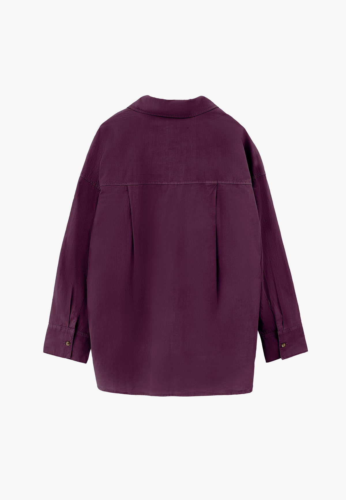 Oversize Long Sleeve Pocket Shirt - ANTIK PLUM PERFECT