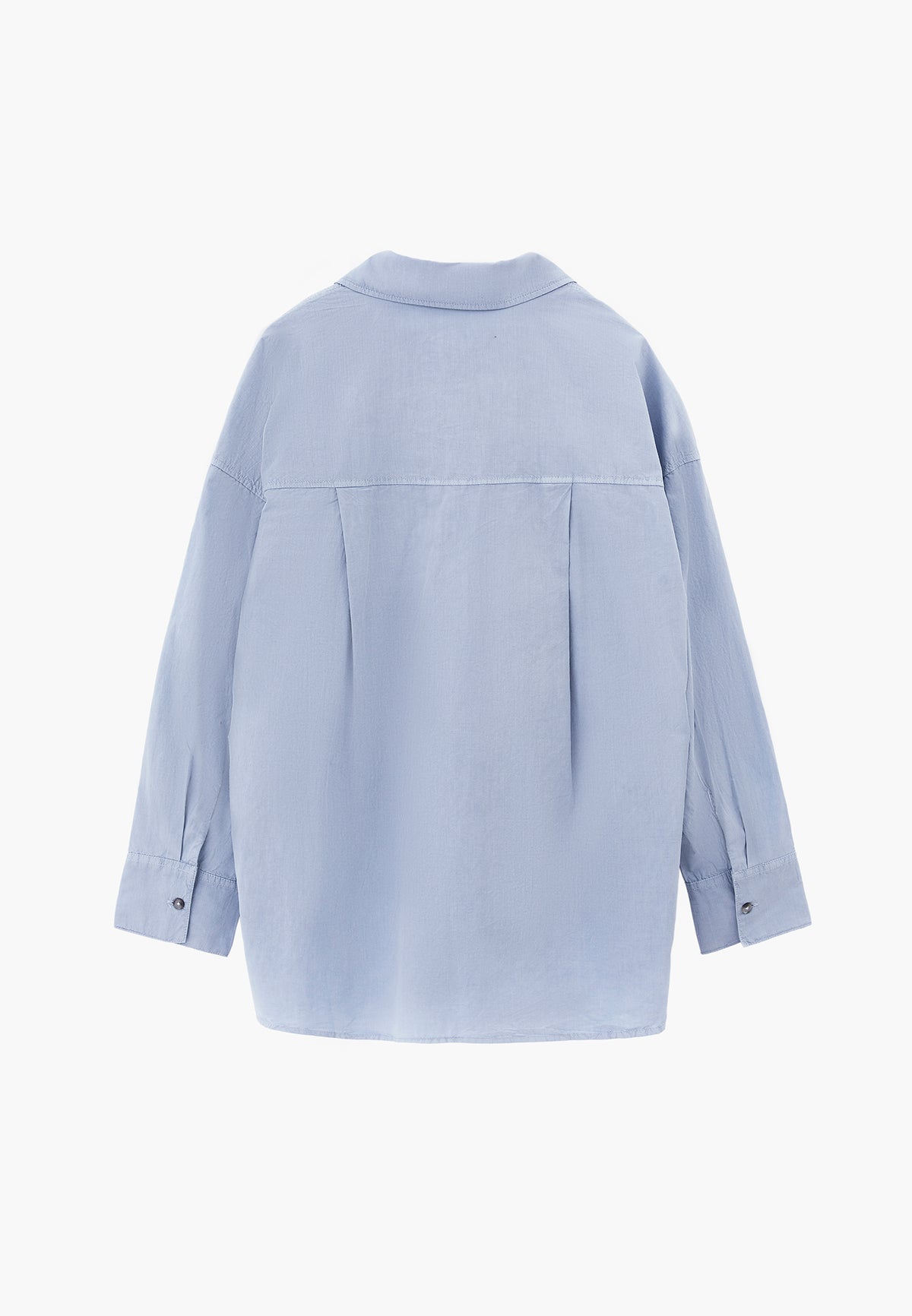 Oversized Long Sleeve Shirt with Pocket Detail - ANTIK RAIN WASHED