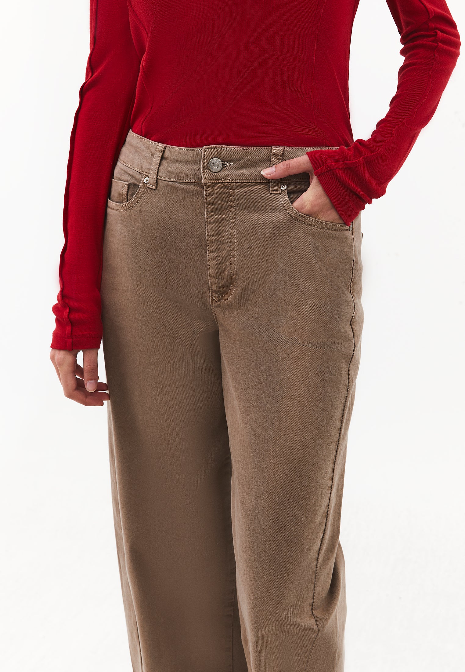 Barrel Leg Trousers - ANTIK ROASTED CASHEW