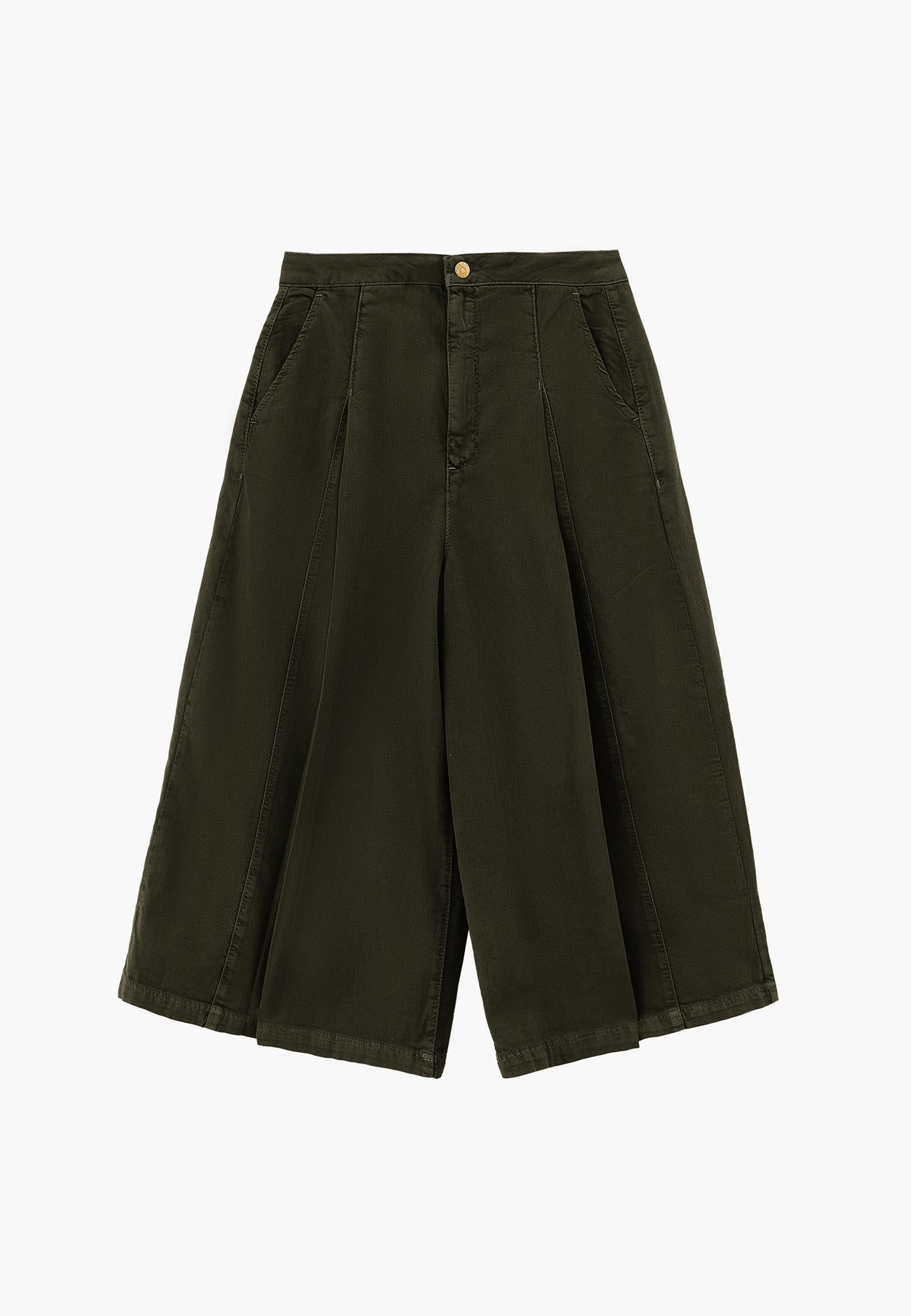 Culotte High Waist Cropped Slit Pants - ANTIK ROSIN