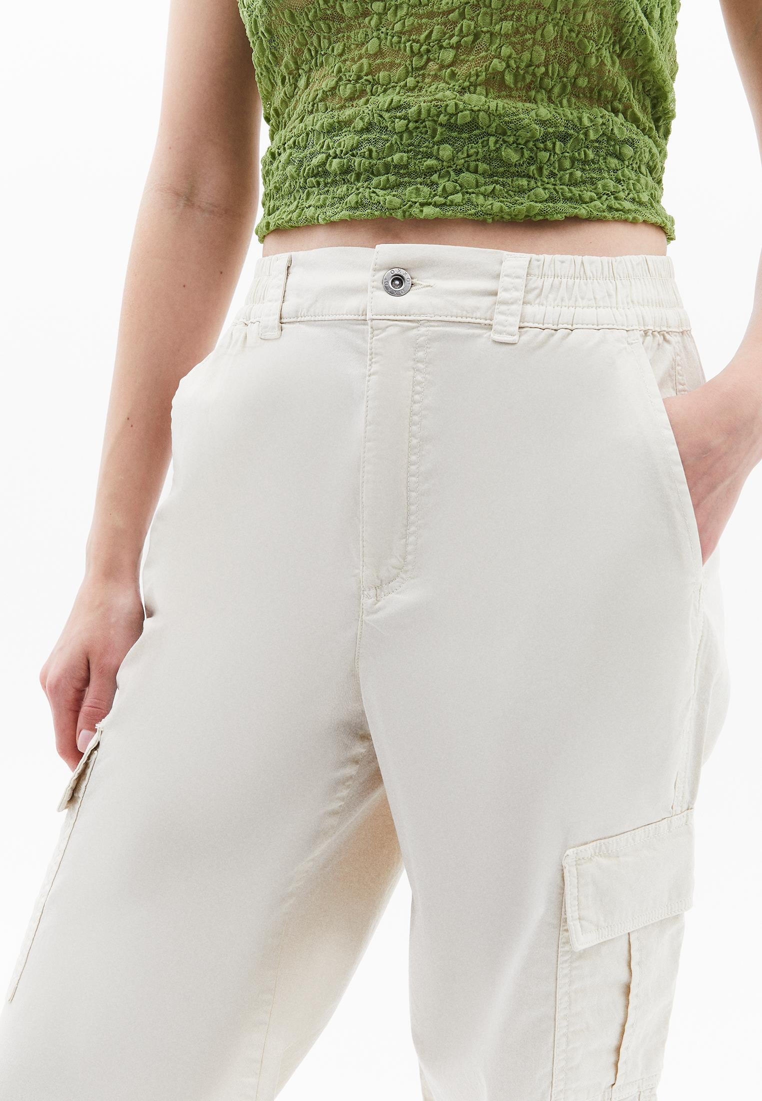 Jogger Pants With Belt Detail - ANTIK SILVER BIRCH