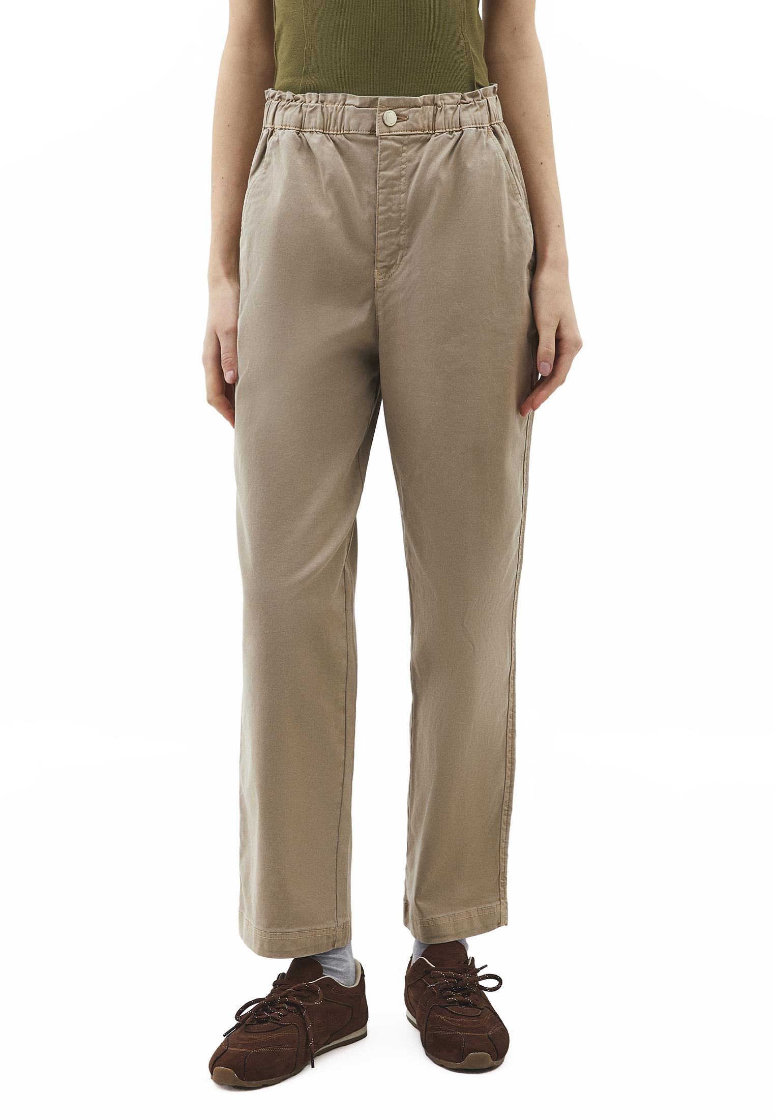 High Waist Carrot Pants - ANTIK SIMPLY TAUPE