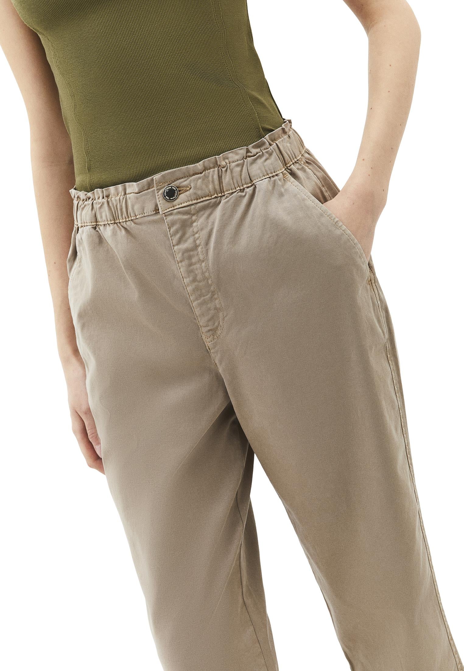 High Waist Carrot Pants - ANTIK SIMPLY TAUPE