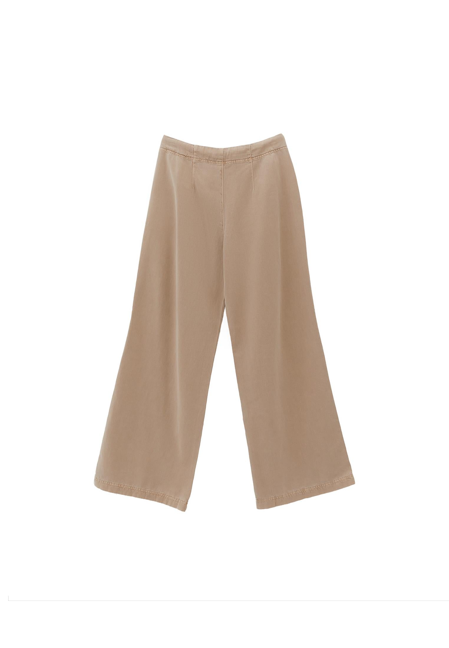 Wide Leg Trousers With Pockets - ANTIK SIMPLY TAUPE