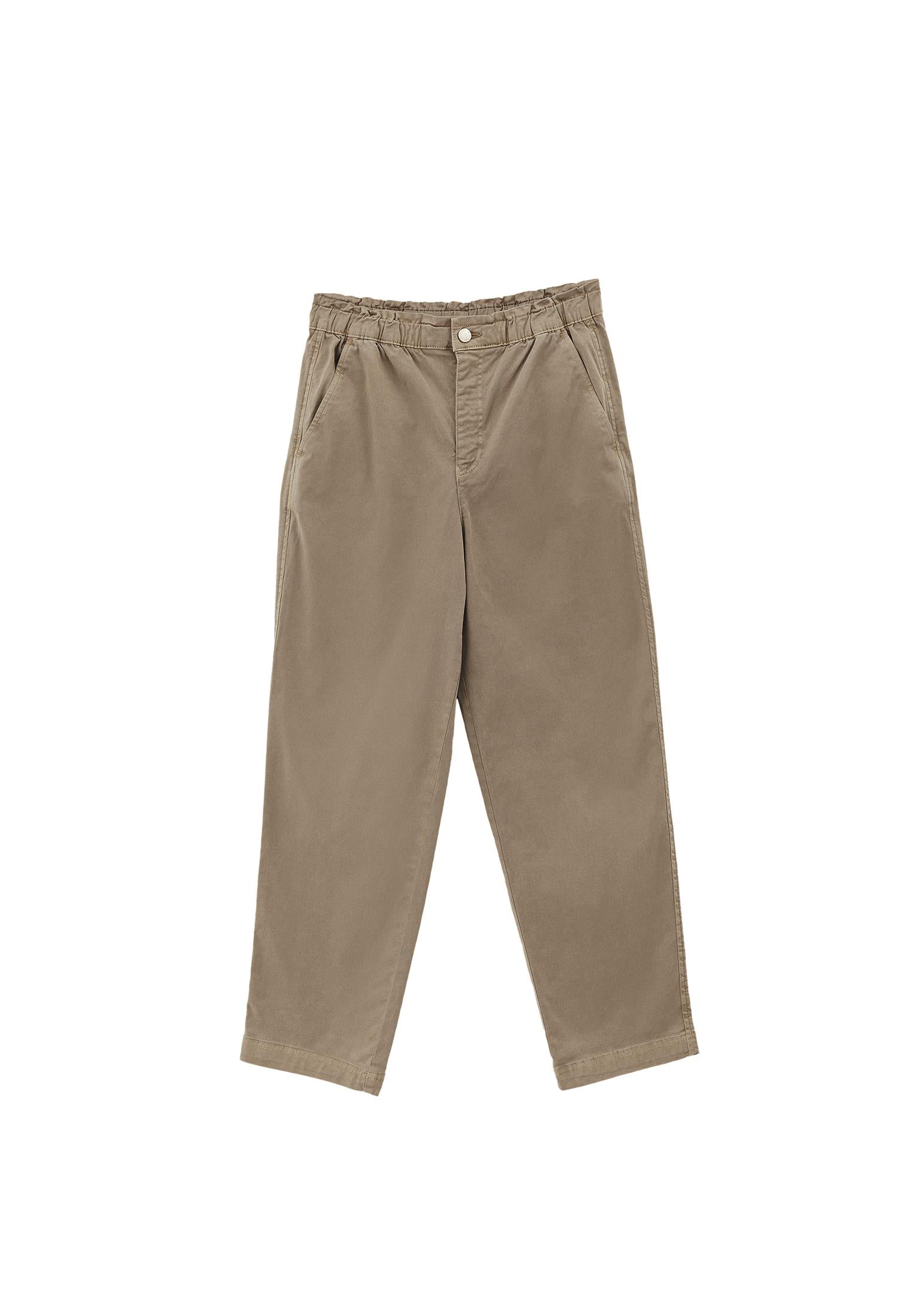 High Waist Carrot Pants - ANTIK SIMPLY TAUPE