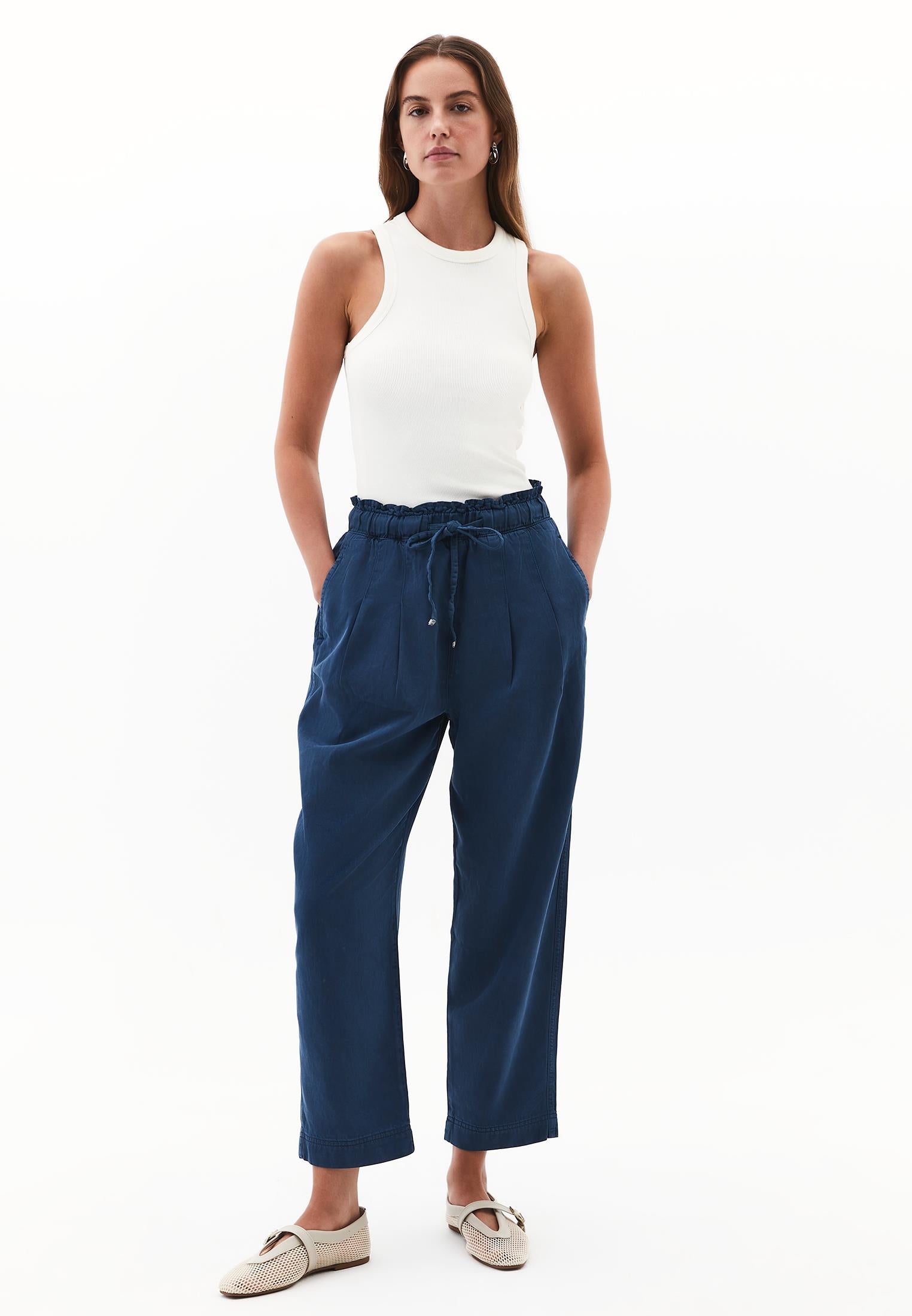 Pleated Tencel Baggy Pants - ANTIK TITAN