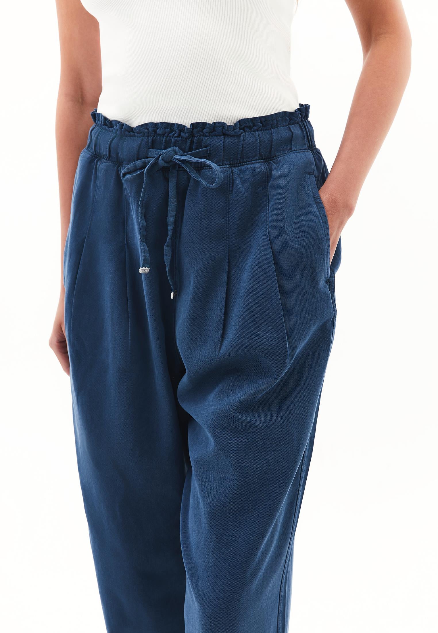 Pleated Tencel Baggy Pants - ANTIK TITAN
