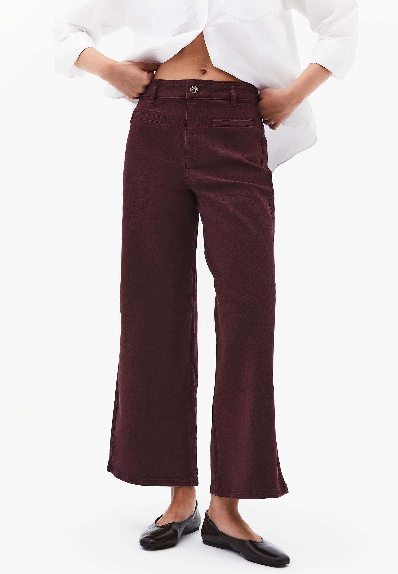 Wide Leg Trousers With Pocket Detail - ANTIK WINETASTING