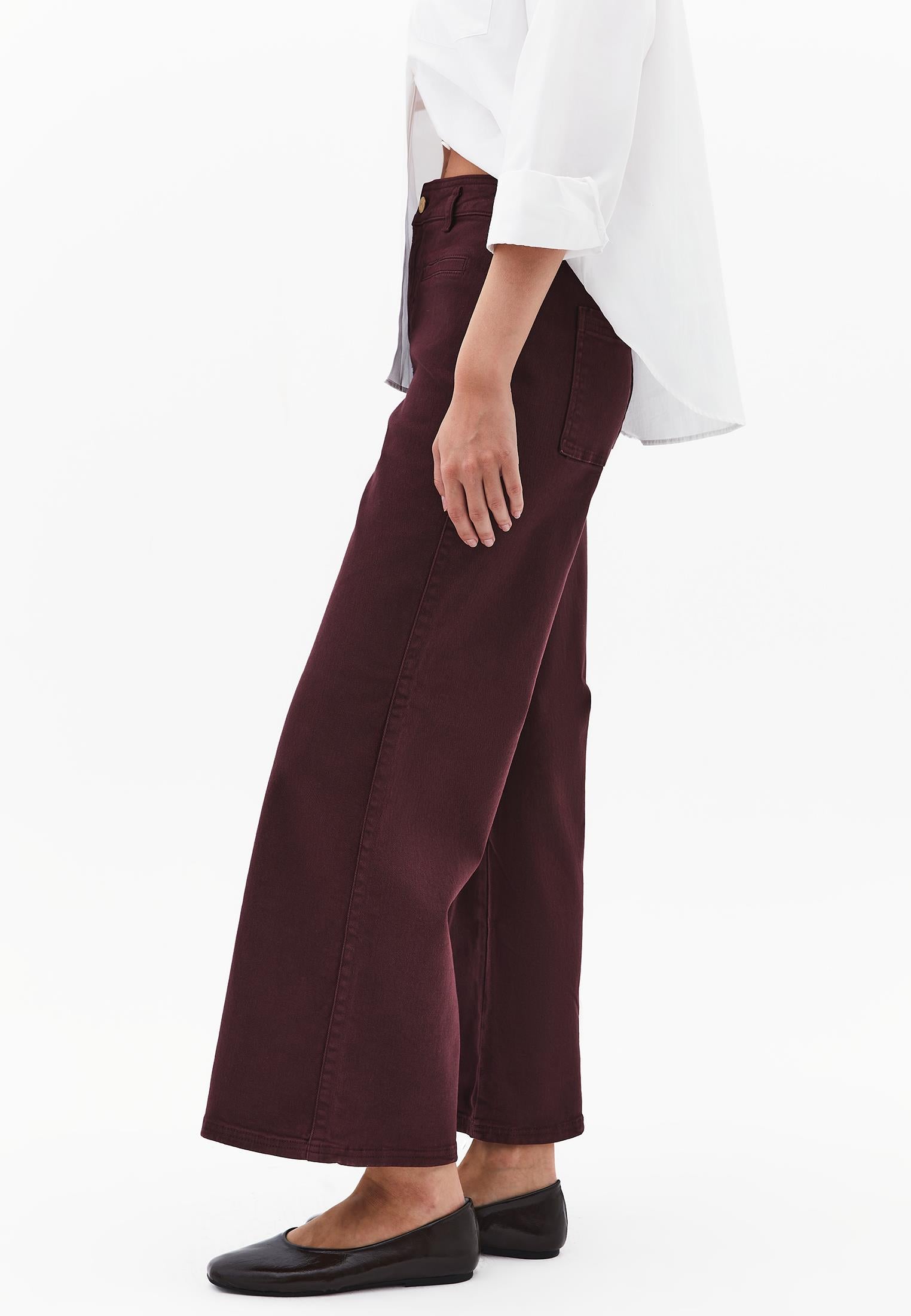 Wide Leg Trousers With Pocket Detail - ANTIK WINETASTING
